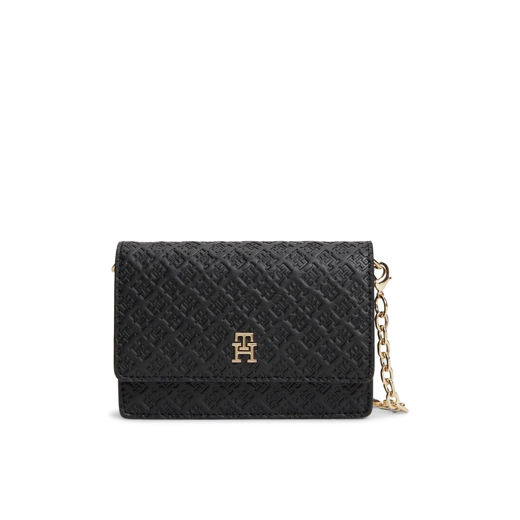 Tommy Hilfiger Icon Wallet with Embossed Logo and Chain