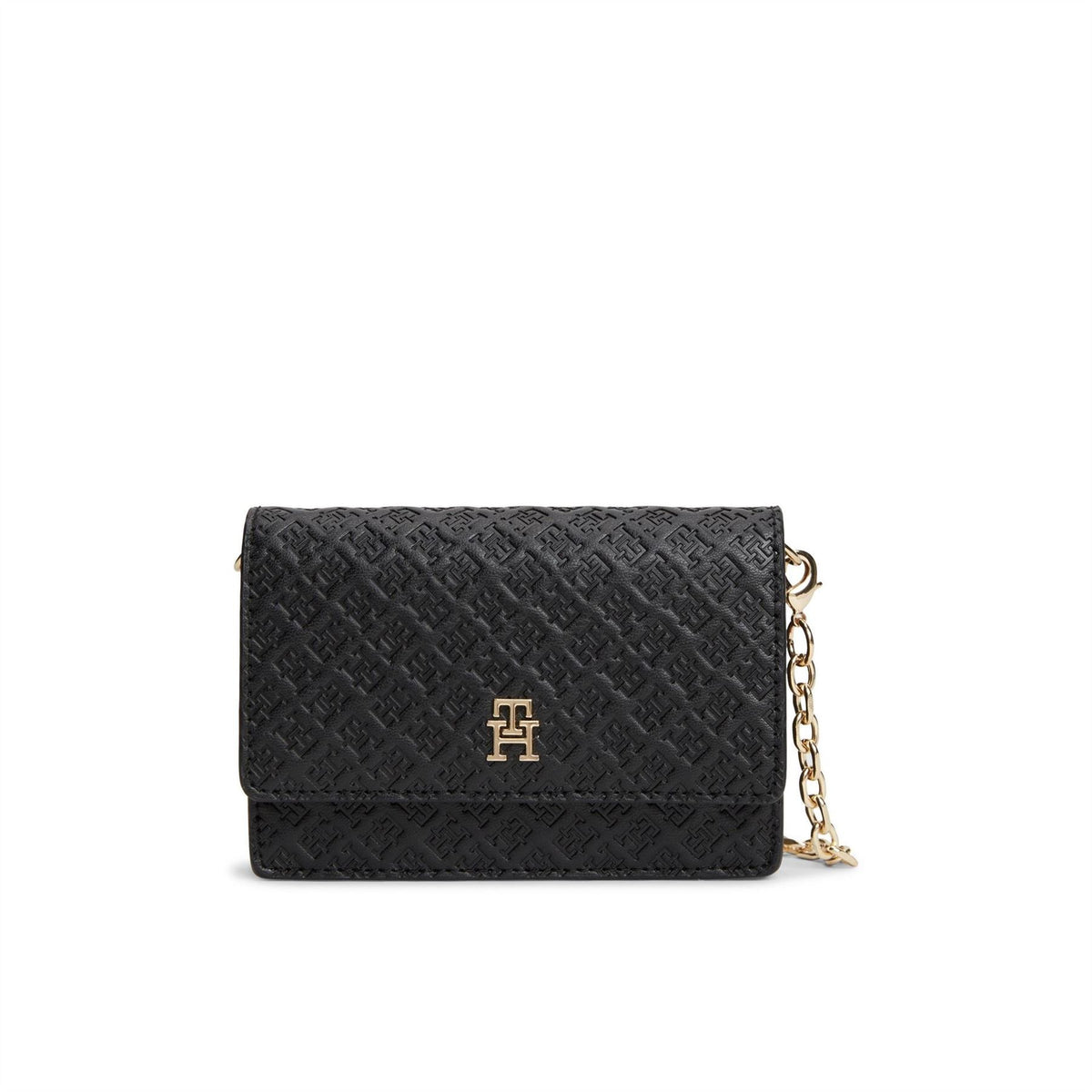 Tommy Hilfiger Icon Wallet with Embossed Logo and Chain