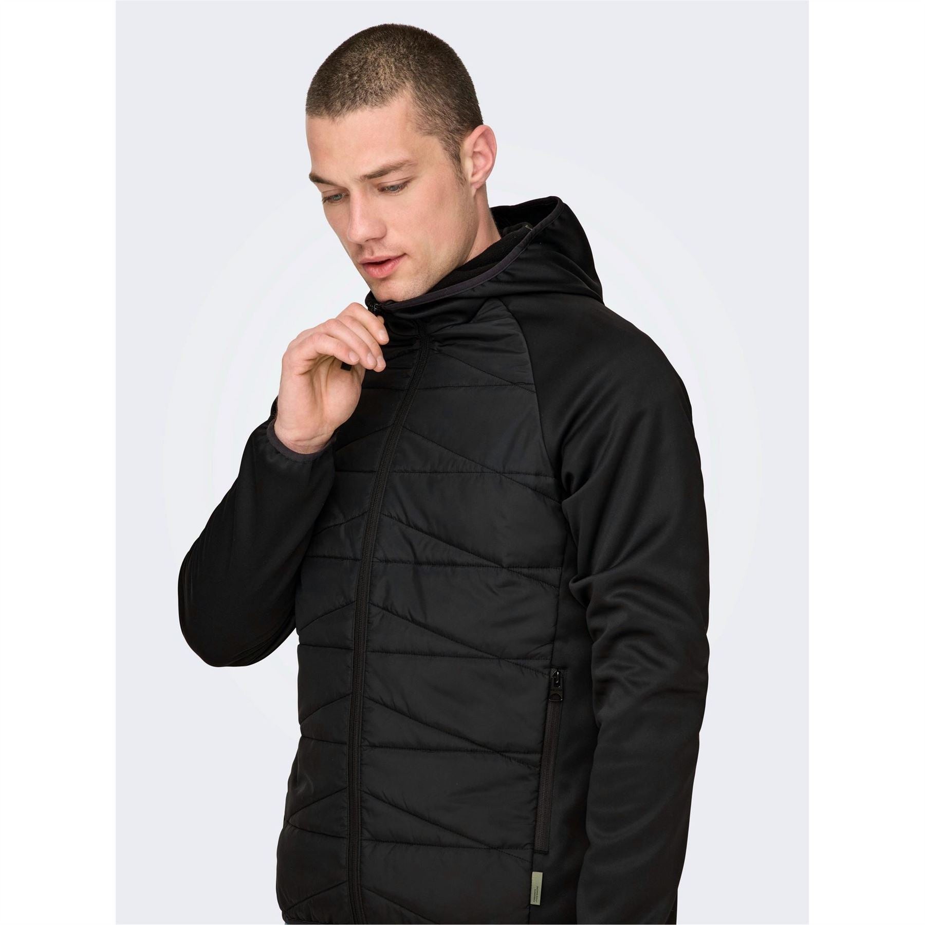 Only Hooded Softshell Solid Patterned Jacket