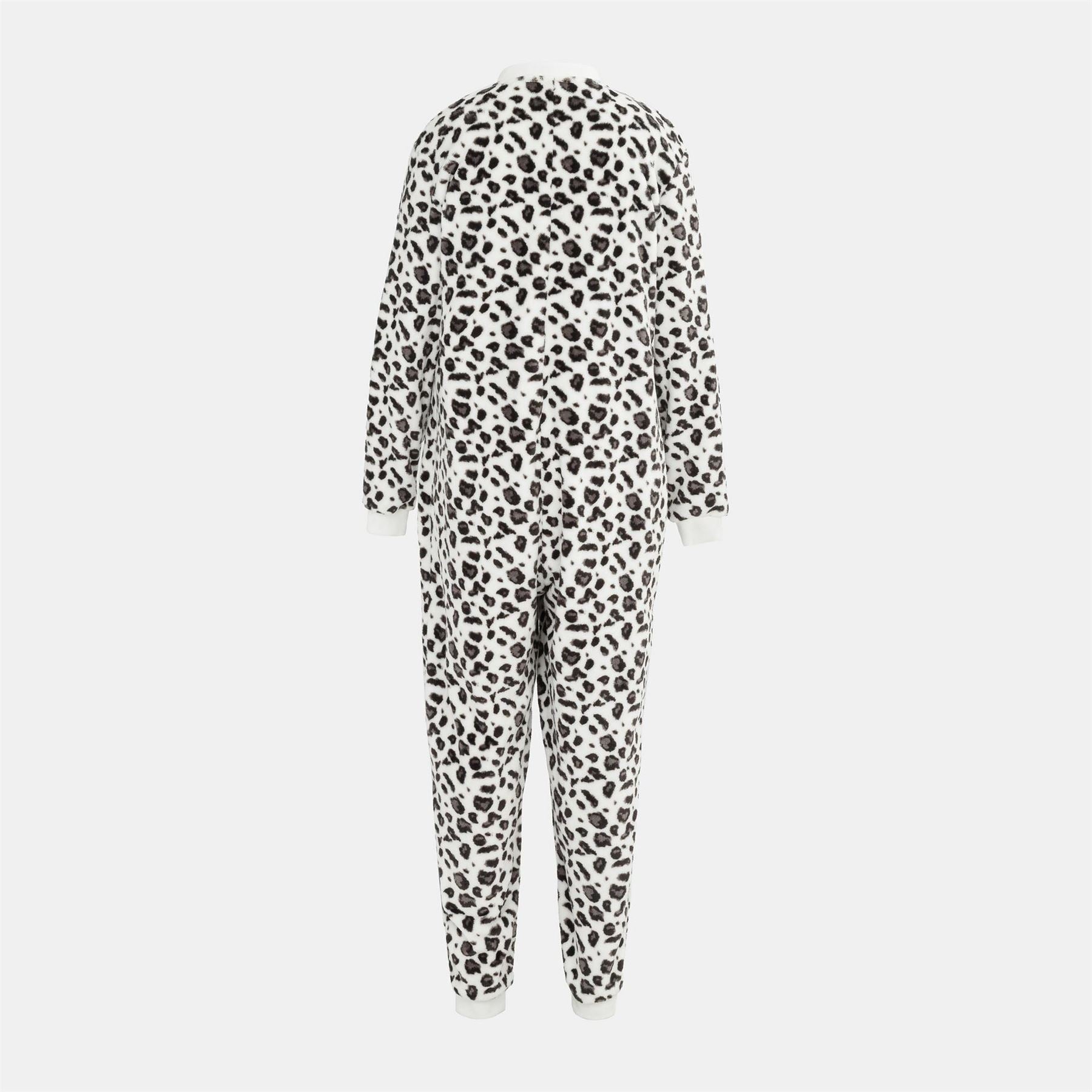 Linea Womens Leopard Print Fleece Onesie
