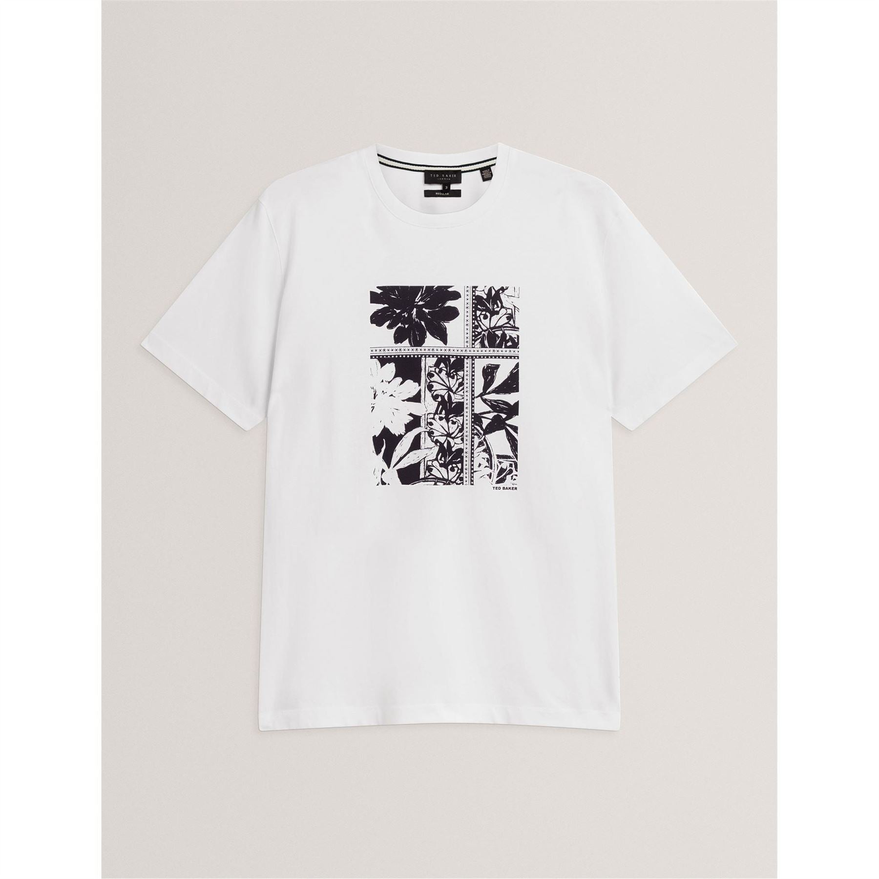 Ted Baker Box Print Crew Neck Short Sleeve T-Shirt