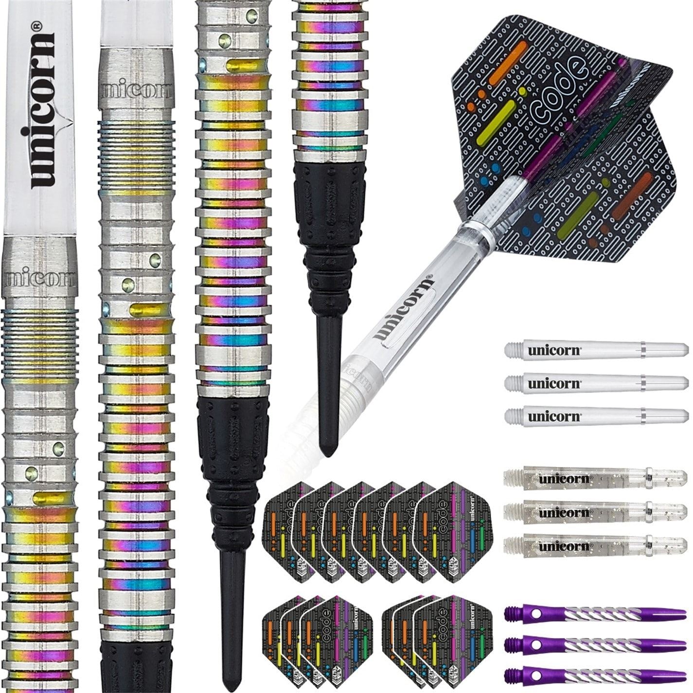 Unicorn Darts Lettering Lanwhite Tungsten Dart