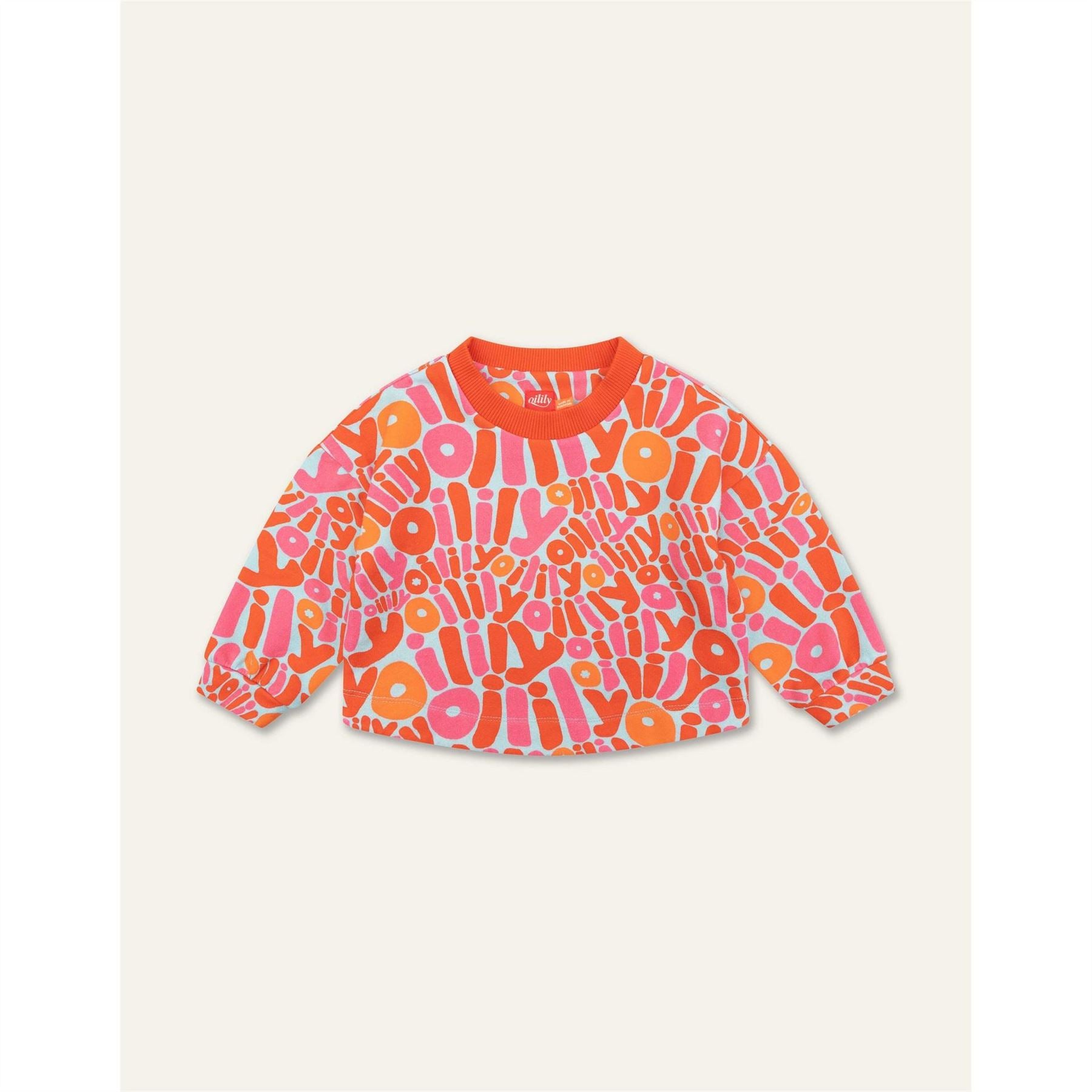Oilily Aop Crew Neck Long Sleeve Sweatshirt
