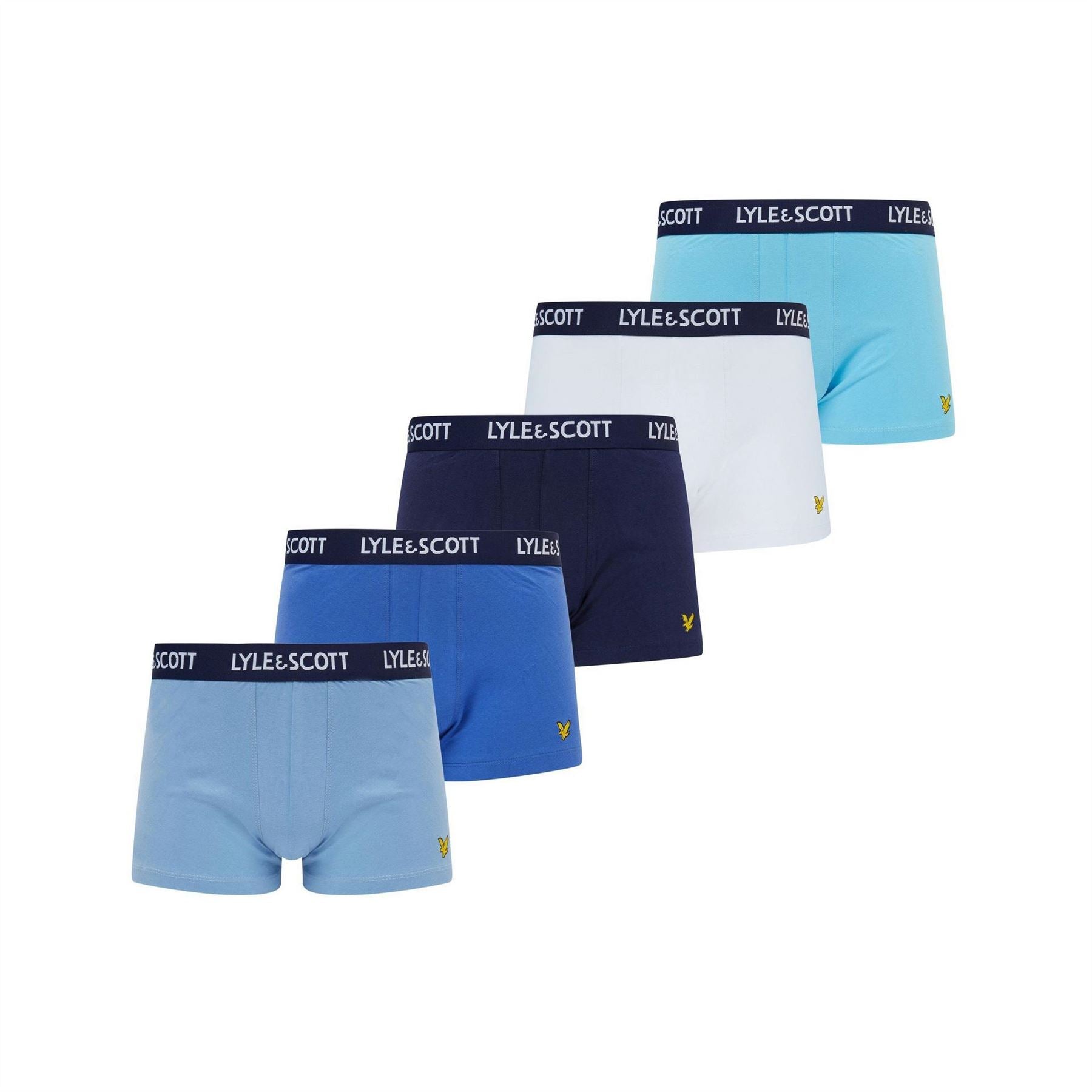 Lyle and Scott 5 Pack Plain Design Trunks
