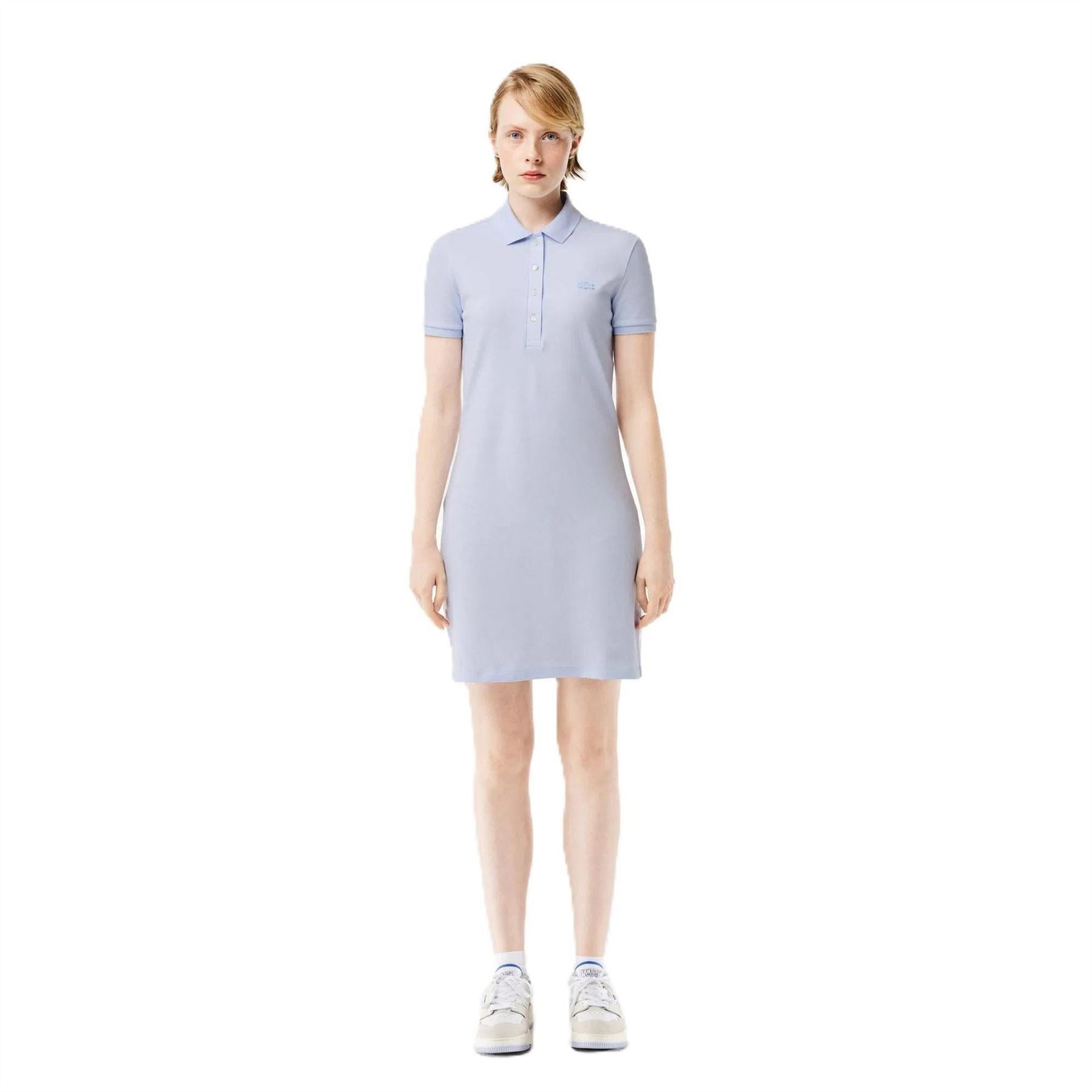 Lacoste Ef5473 Collared Neck Knee Length T-Shirt Dress