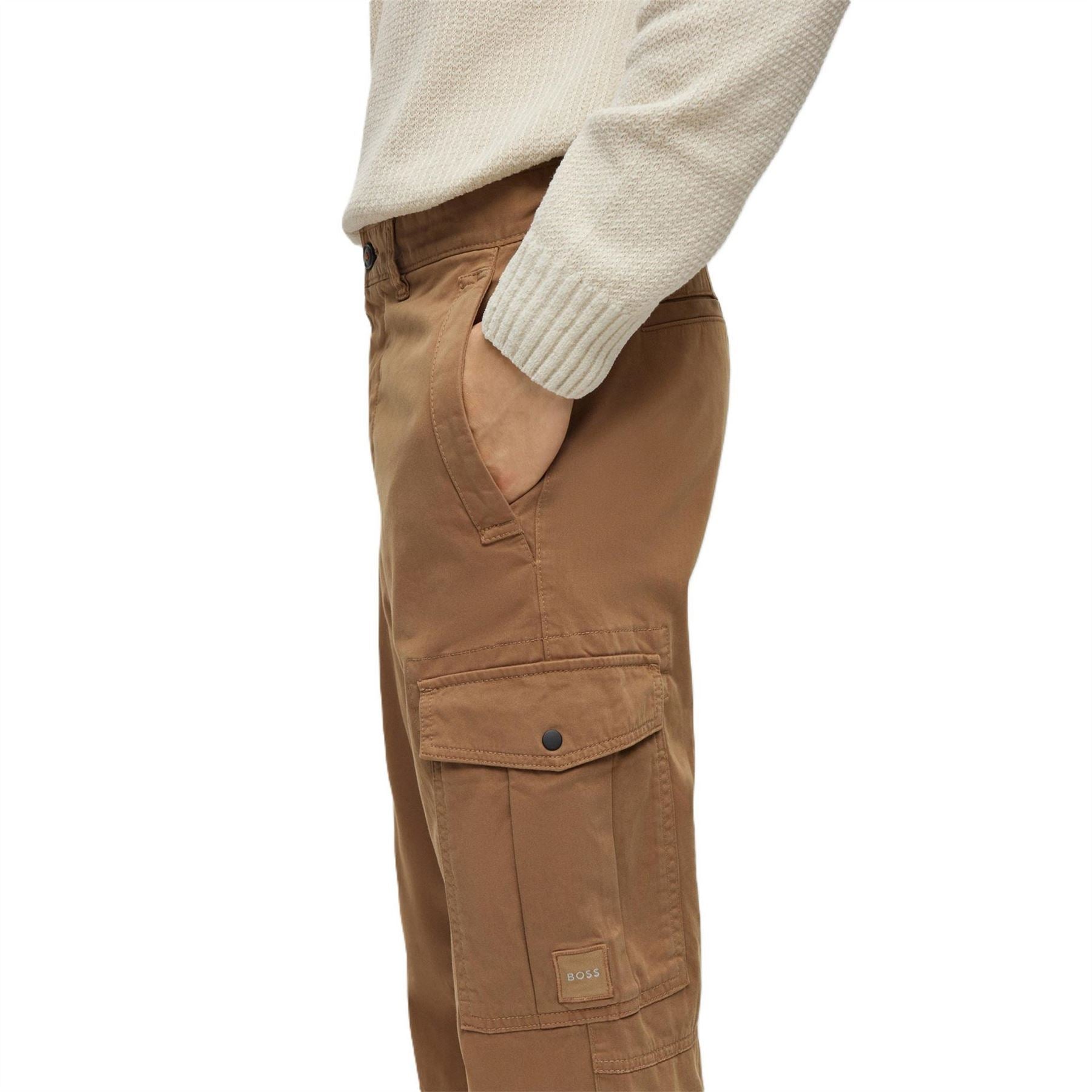 Boss Sisla Solid Patterned Straight Cargo Pants