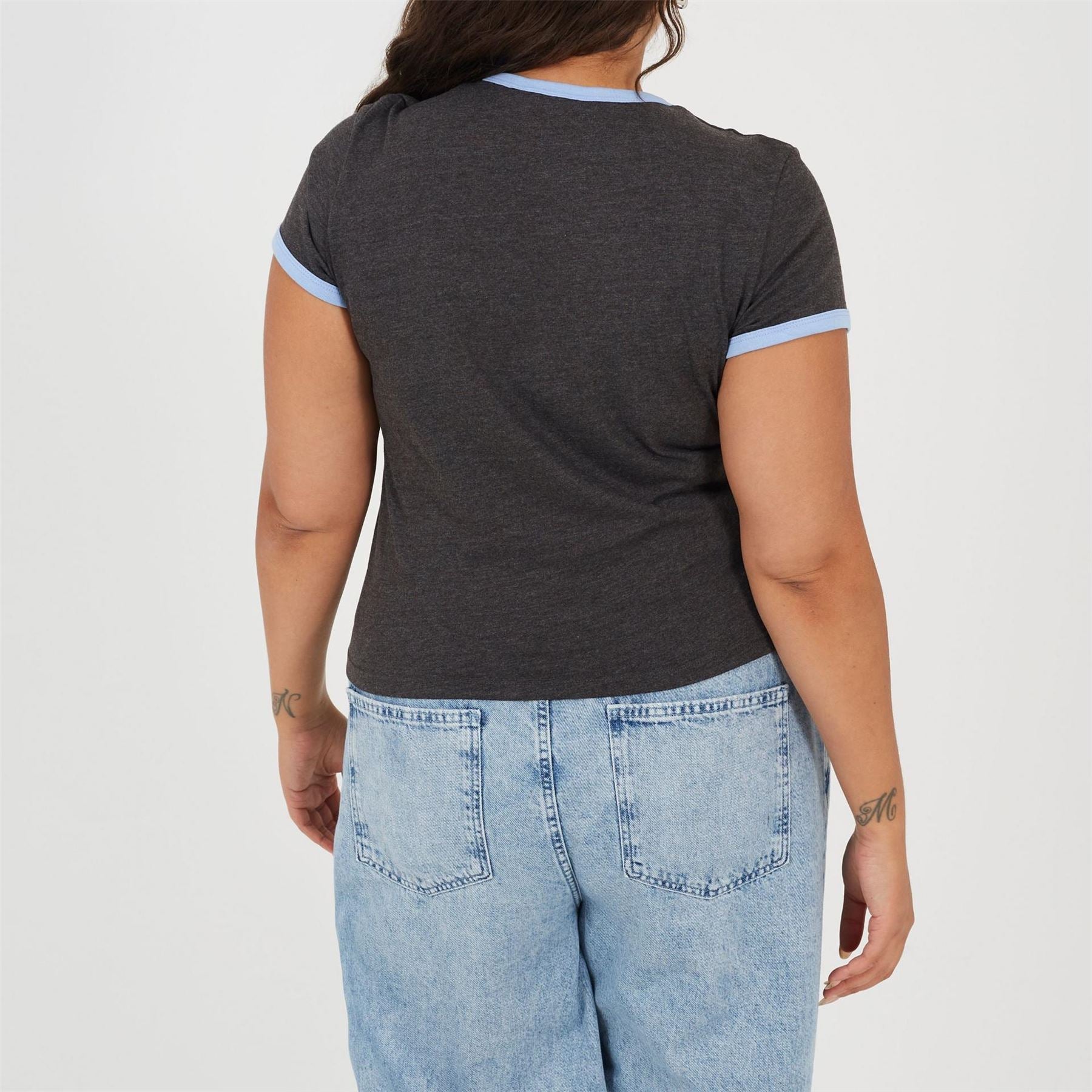 Brave Soul Plus Size Short Sleeve Chest Pocket T Shit With Contrast Neck And Sleeve Rib