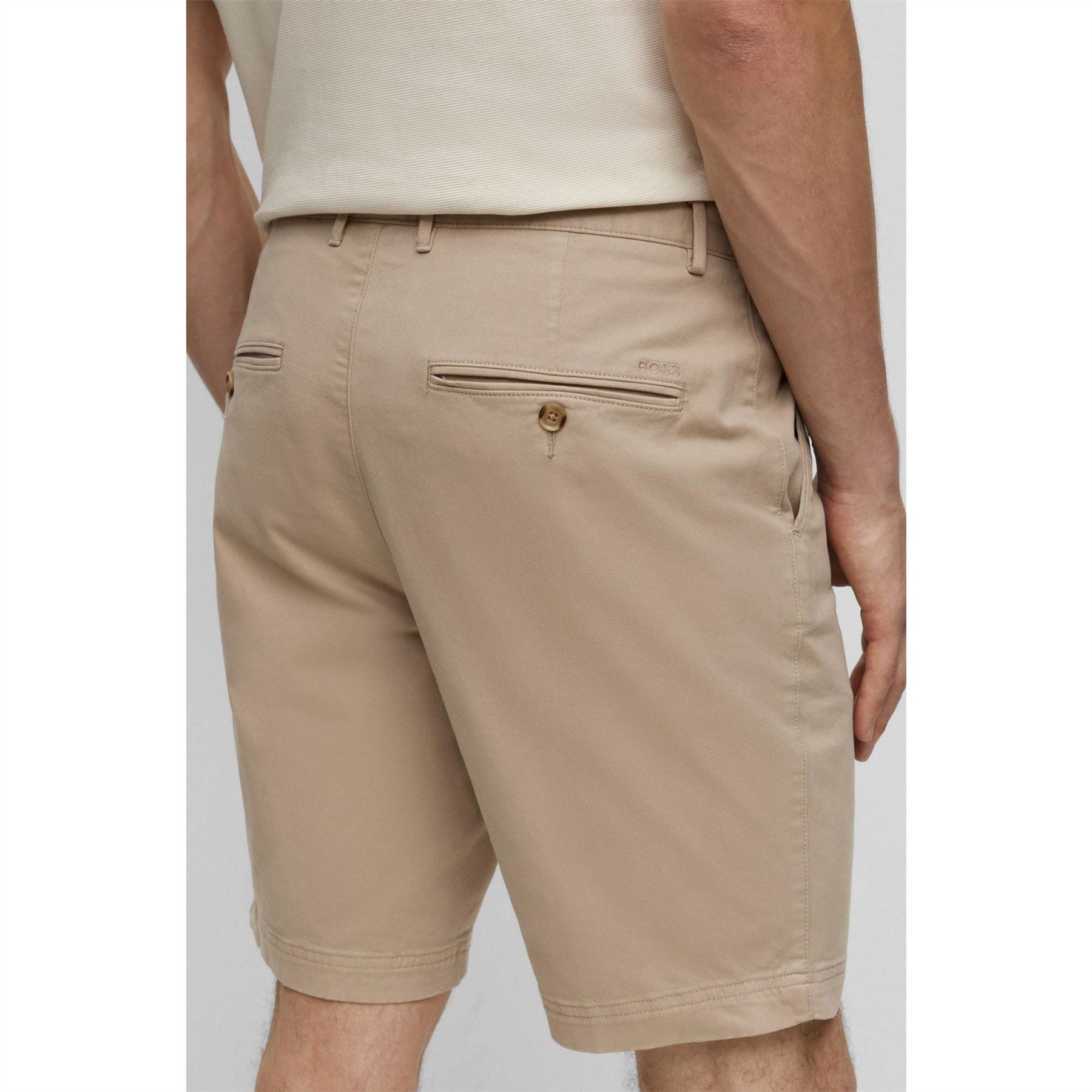 Boss Solid Patterned Regular Fit Bermuda Shorts