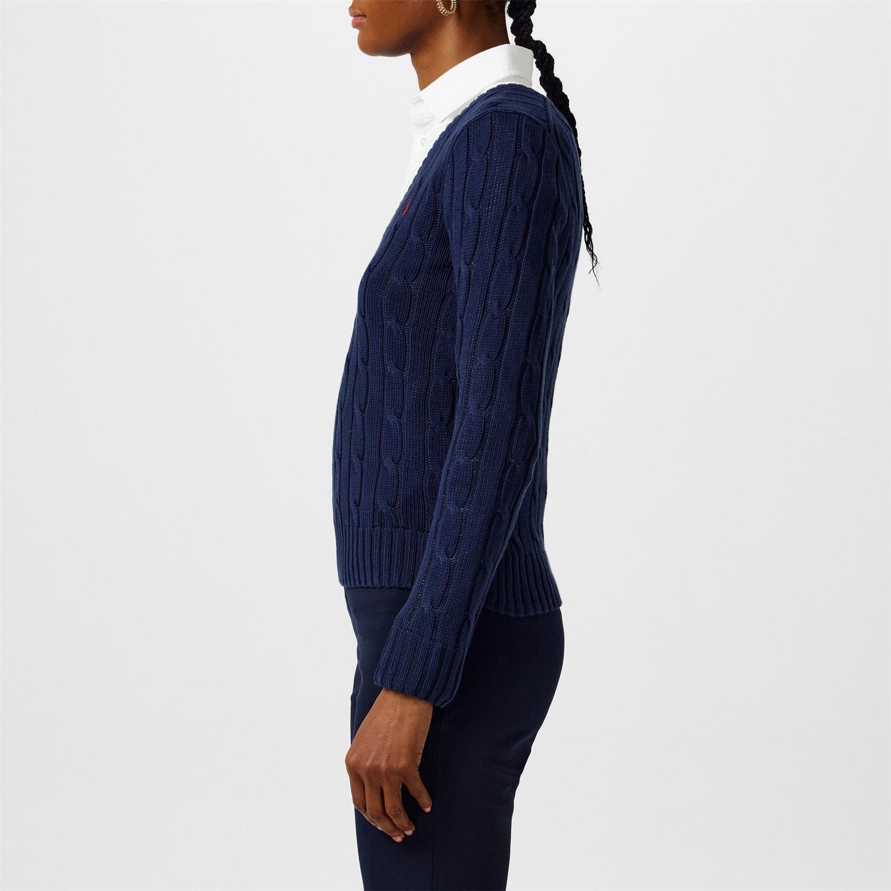 Polo Ralph Lauren Cable Knit V Neck Jumper