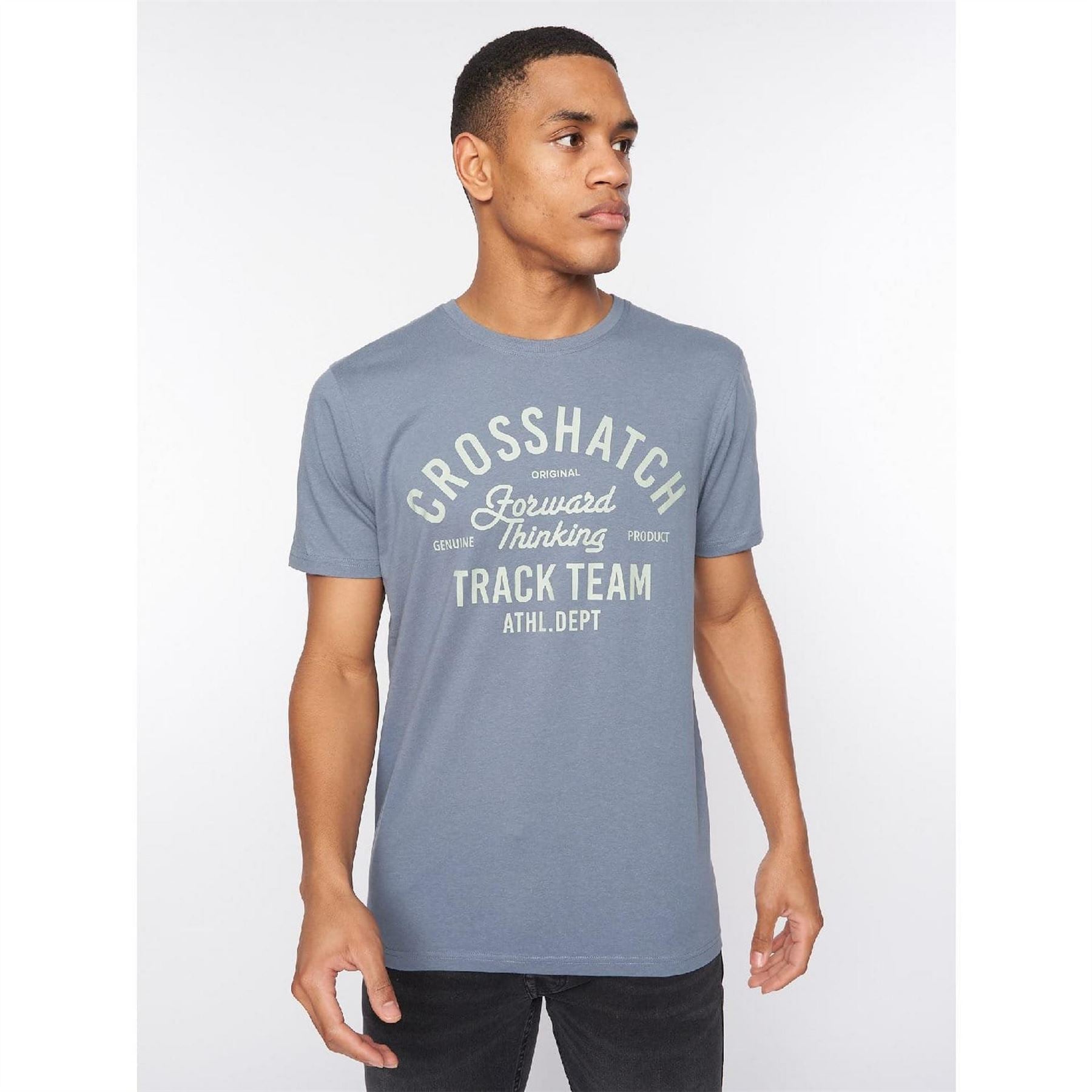 Crosshatch Pack Of Brandax Print T-Shirts