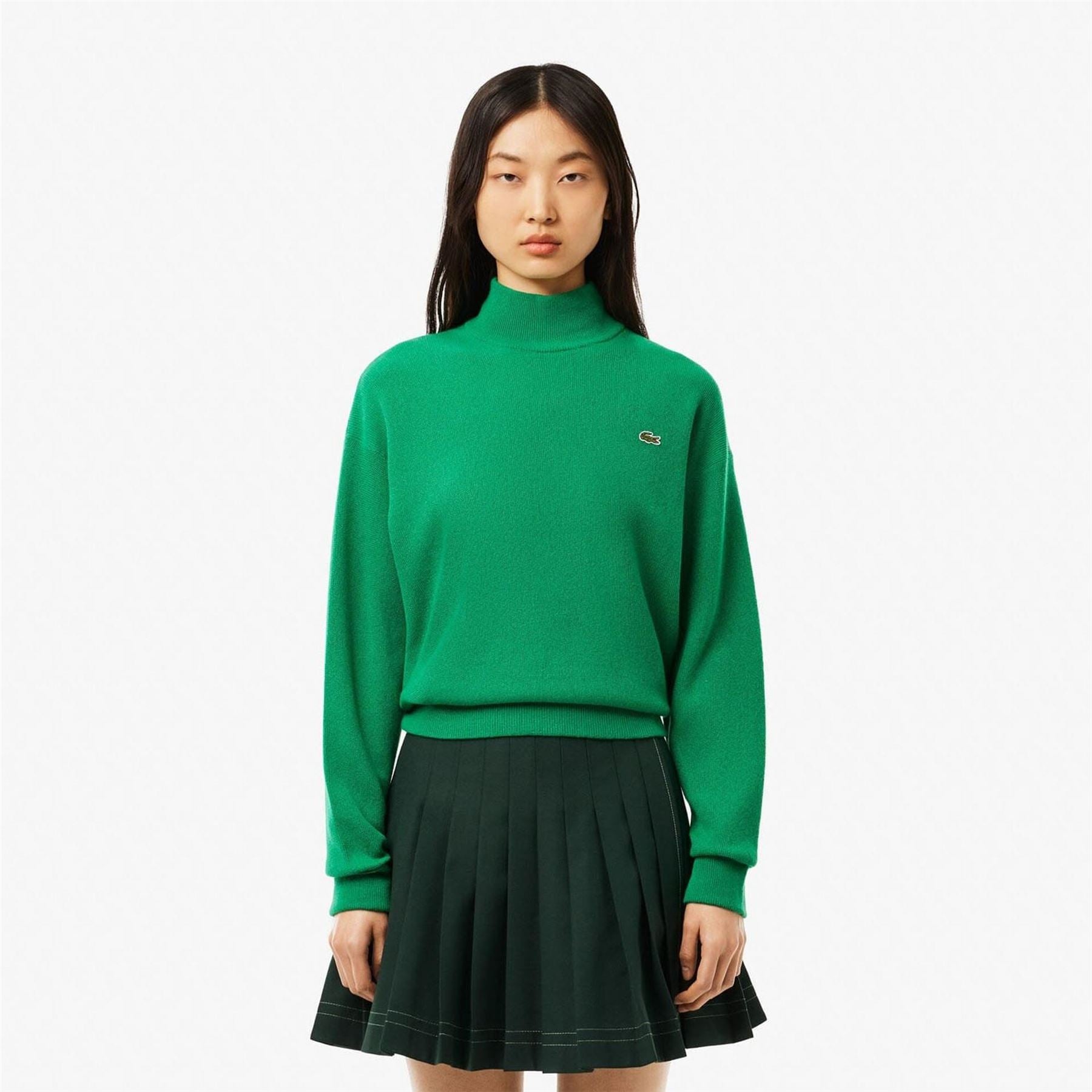 Lacoste Fit Carded Wool High Neck Sweater