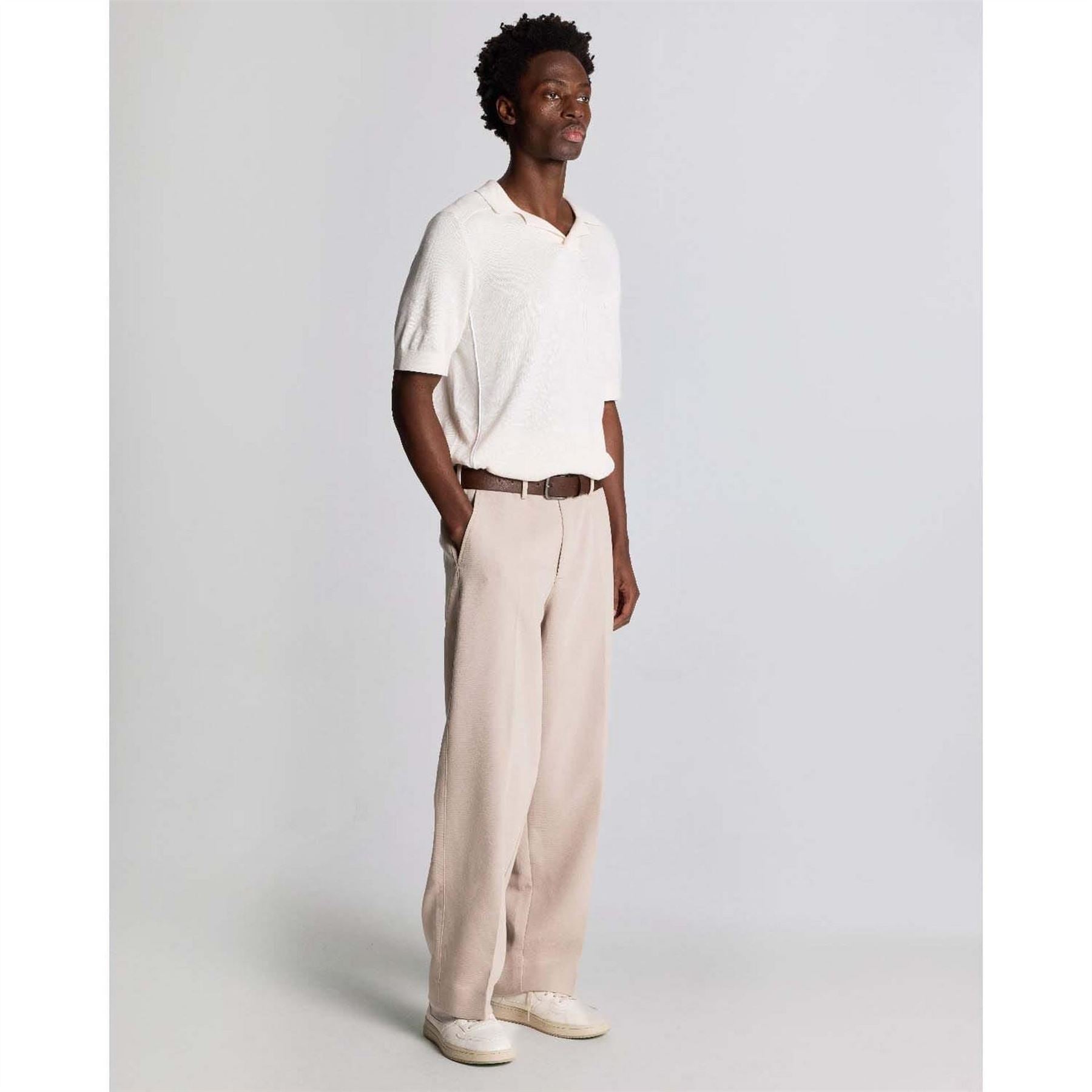 Lyle and Scott Tipped Knitted Polo Shirt