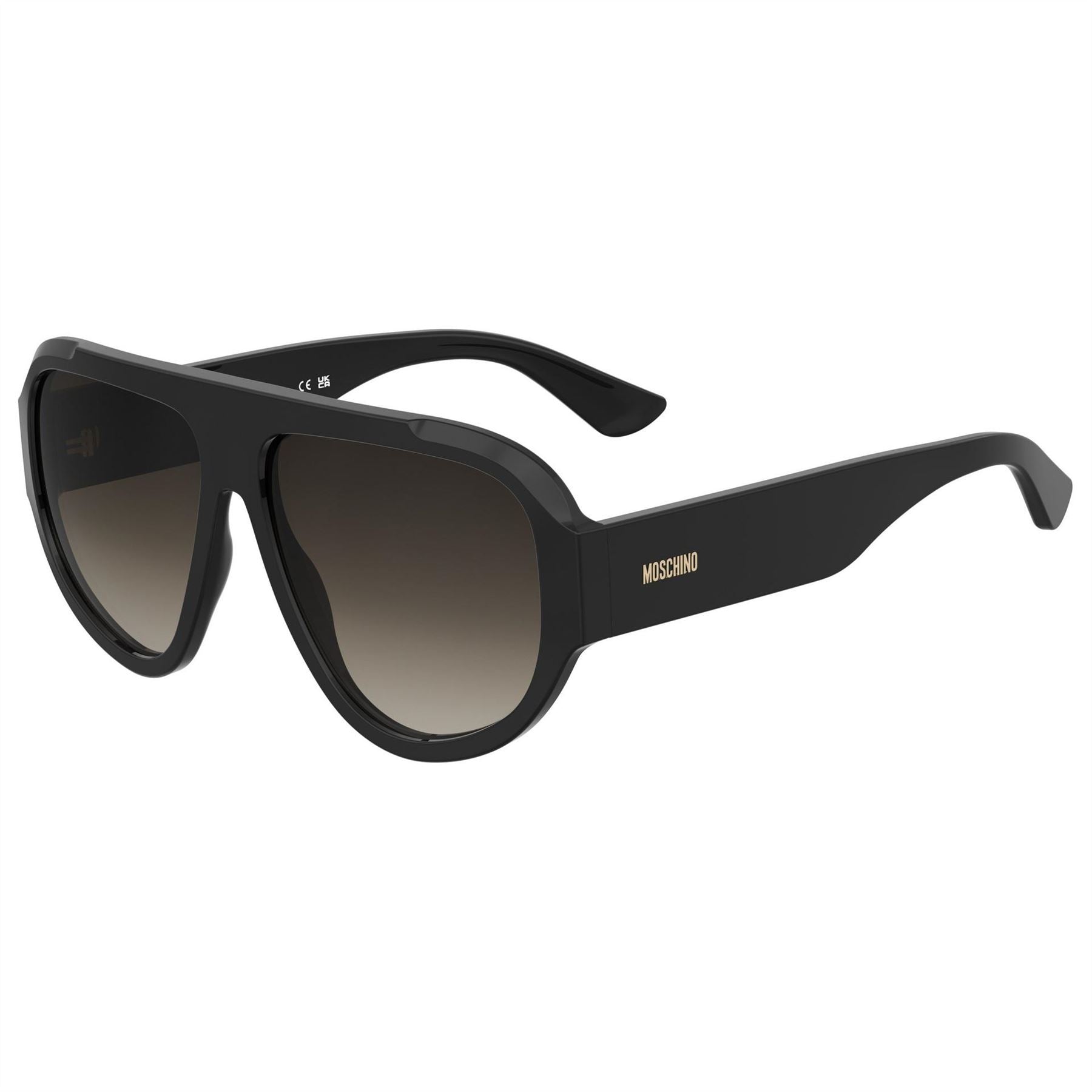 Moschino Sq Flat Top Round Sunglasses