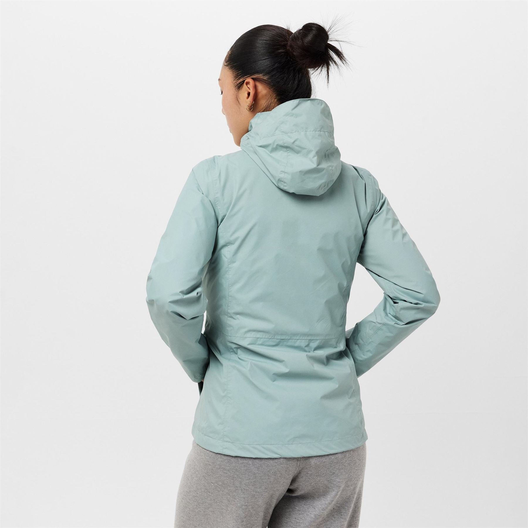 Columbia Pour Solid Patterned Hooded Rain Jacket