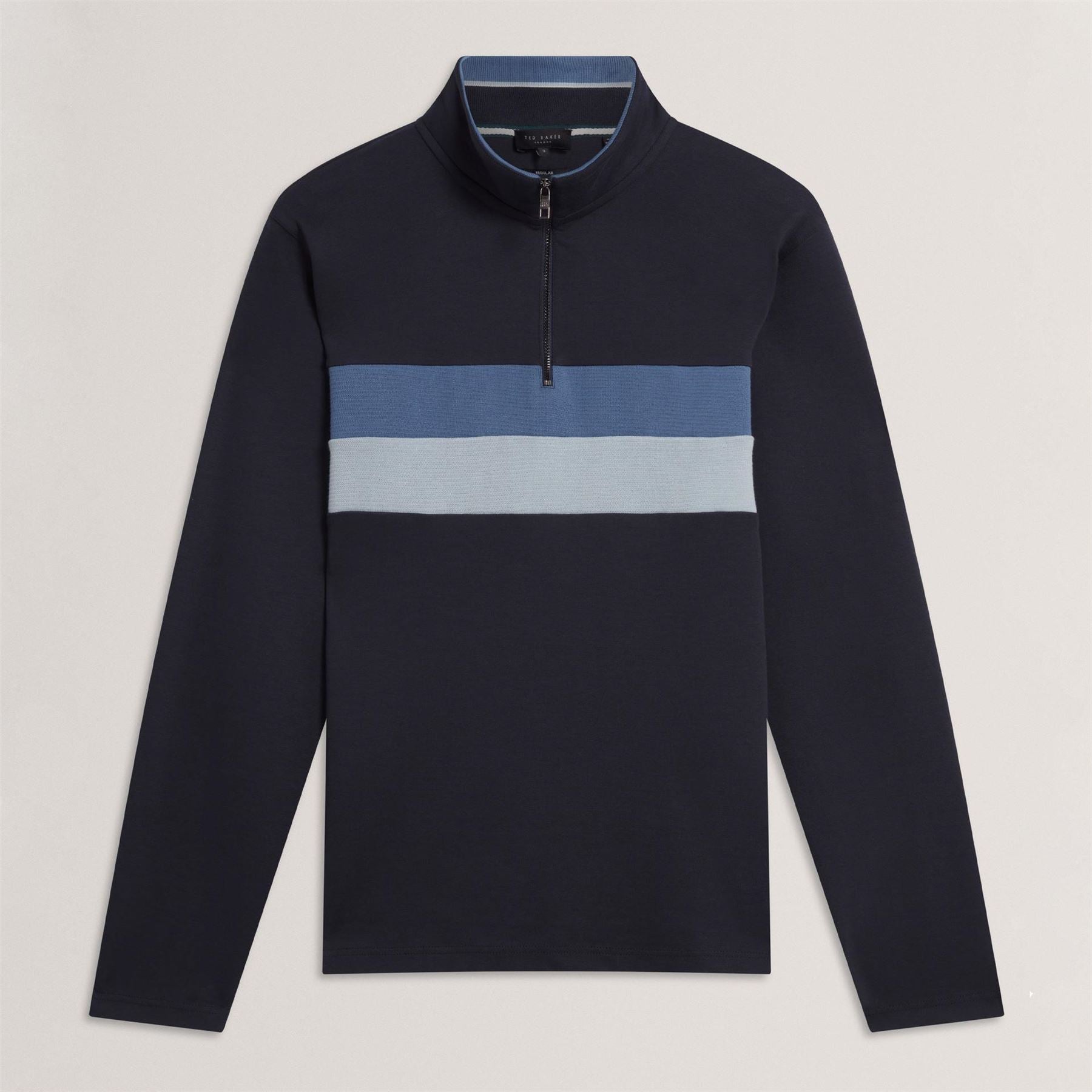 Ted Baker Jersey Zip Neck Long Sleeve Sweatshirt
