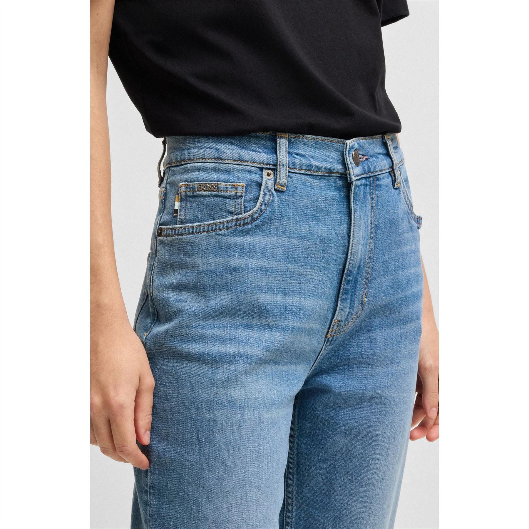 Boss Ada Straight High Rise Slim Fit Jeans