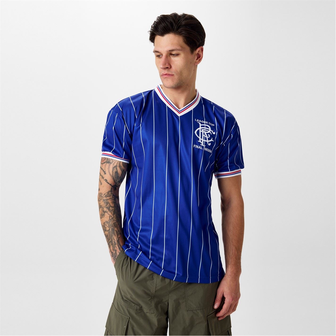 Score Draw Rangers Fc V-Neck Regular Fit T-Shirt