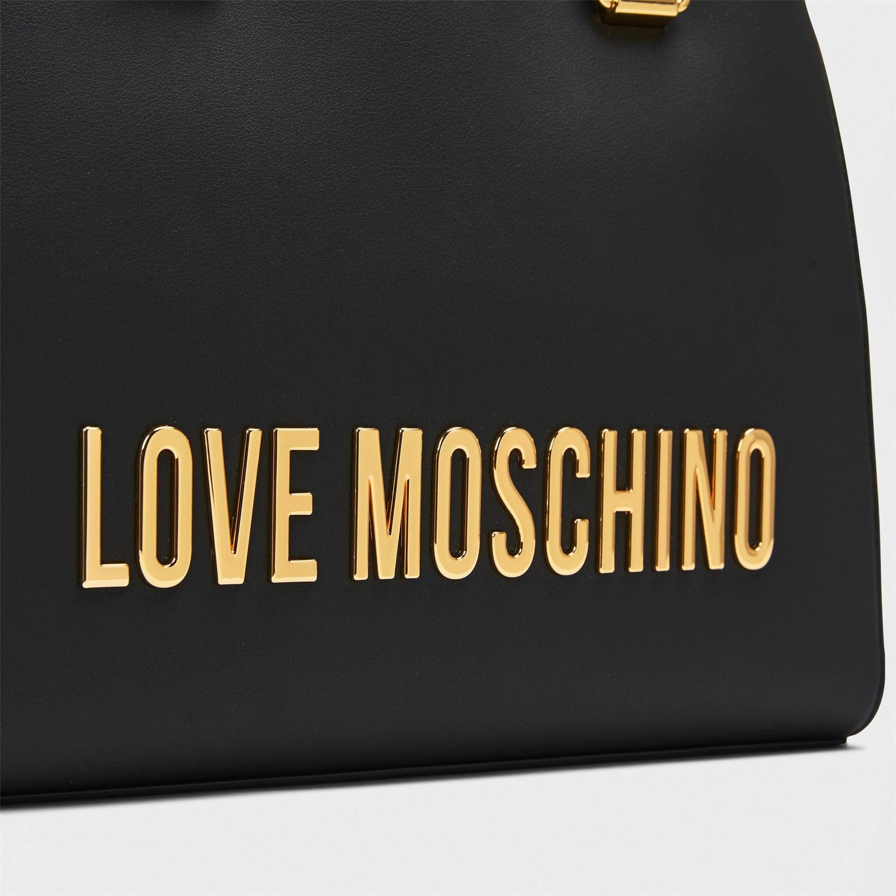 Love Moschino Bold Love Trapezoid Tote with Gold Tone Hardware