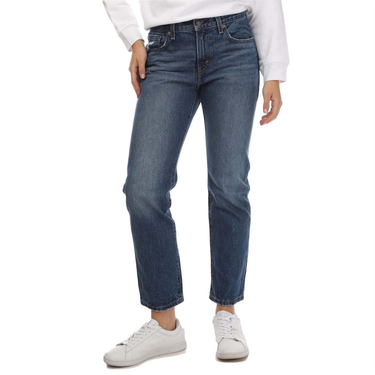 Levis Womens Middy Straight Idle Time Leg Jeans