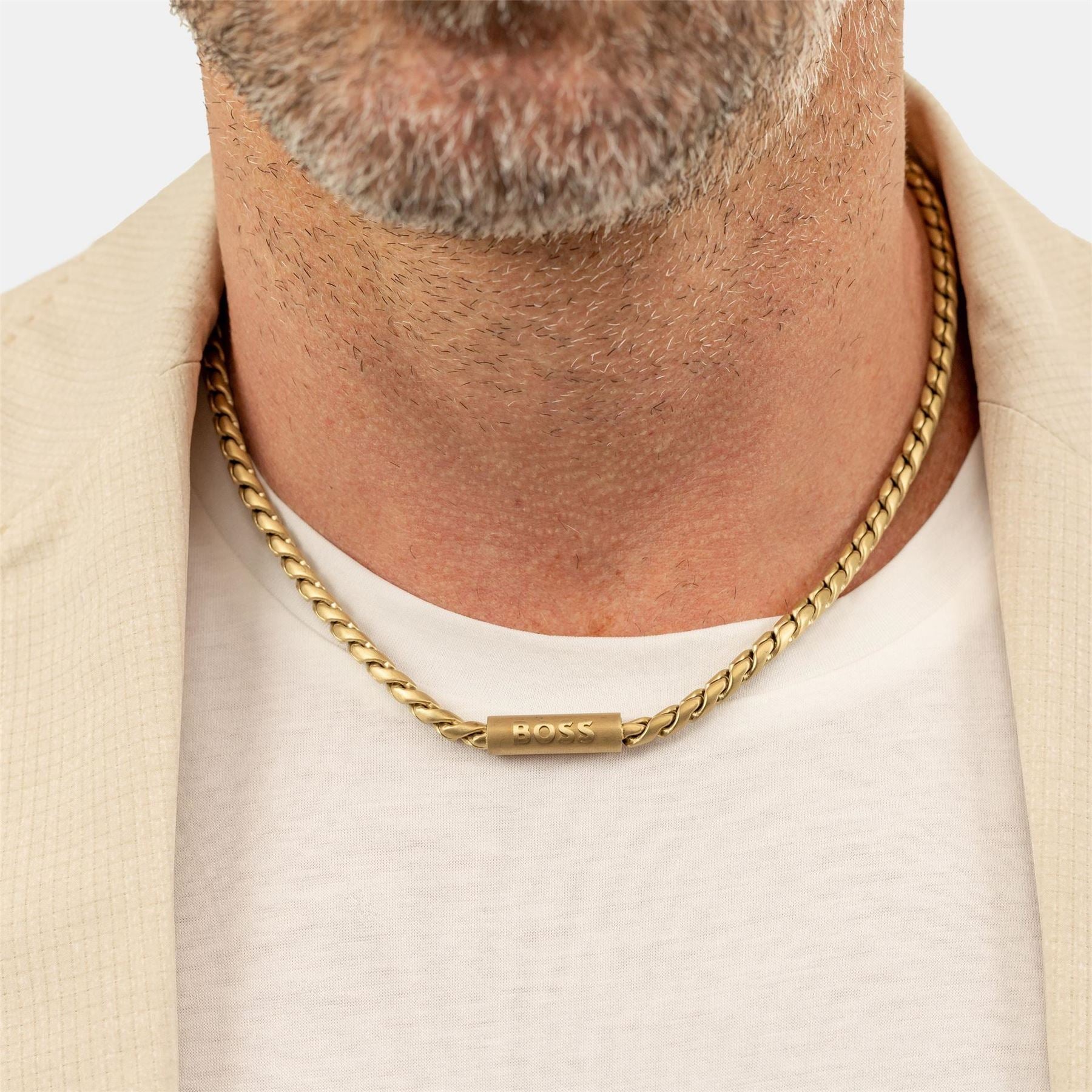 Boss Doran Light Yellow Gold Ip Necklace