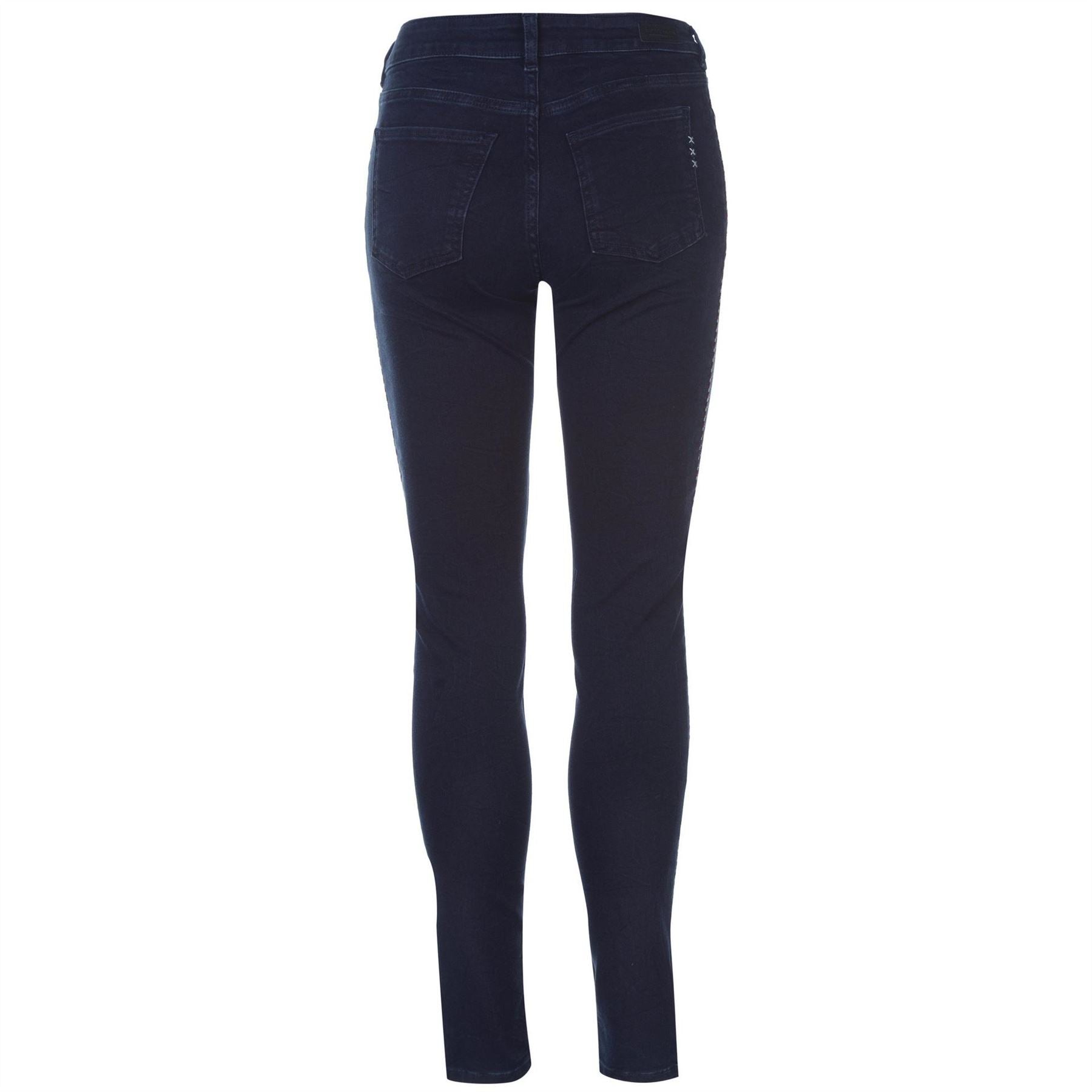 Scotch and Soda Dark Stripe Embroidered Jeans