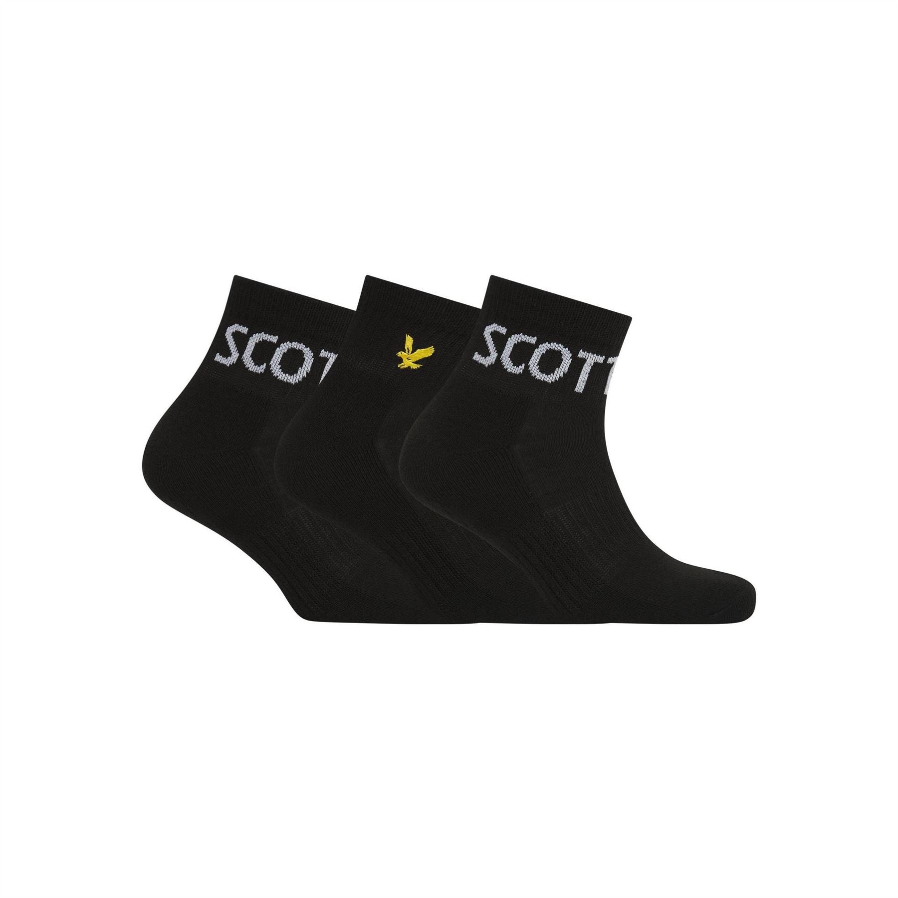 Lyle and Scott 3 Pack Lettering Ankle Socks