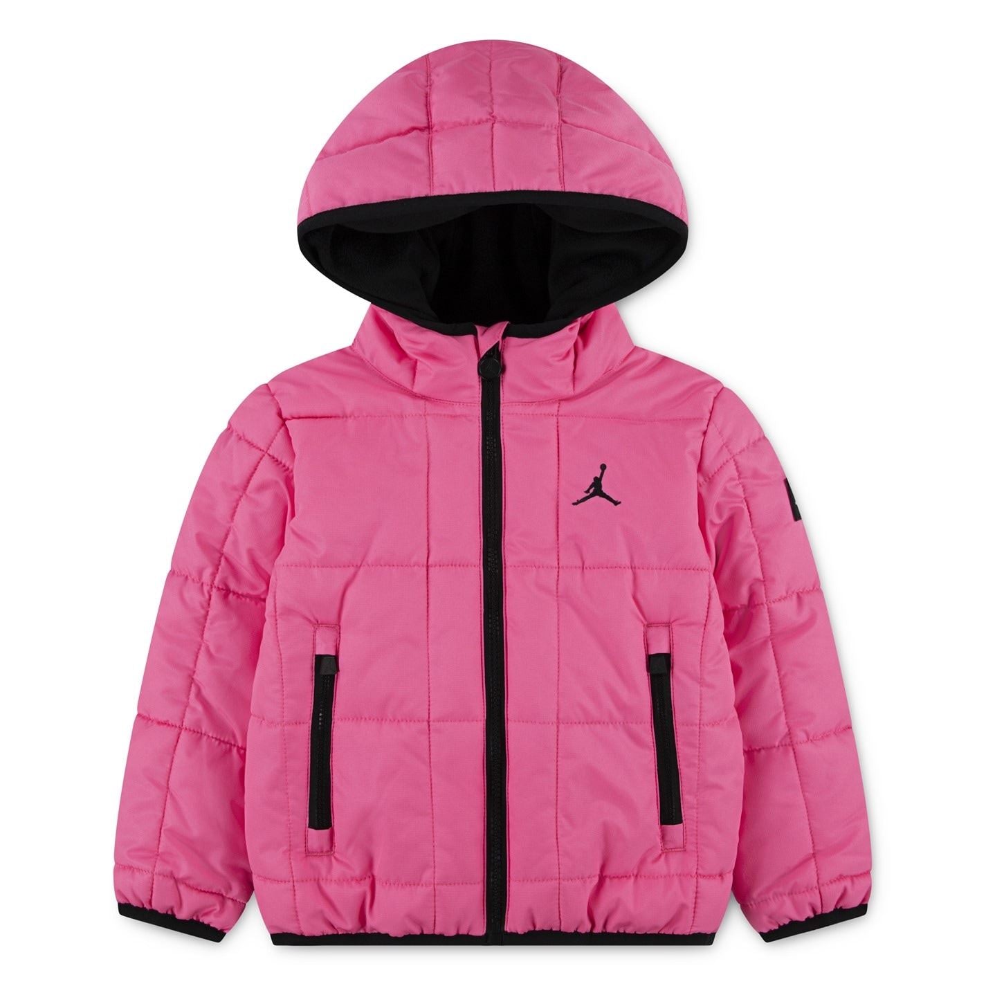 Air Jordan Solid Patterned Hooded Puffer Jacket
