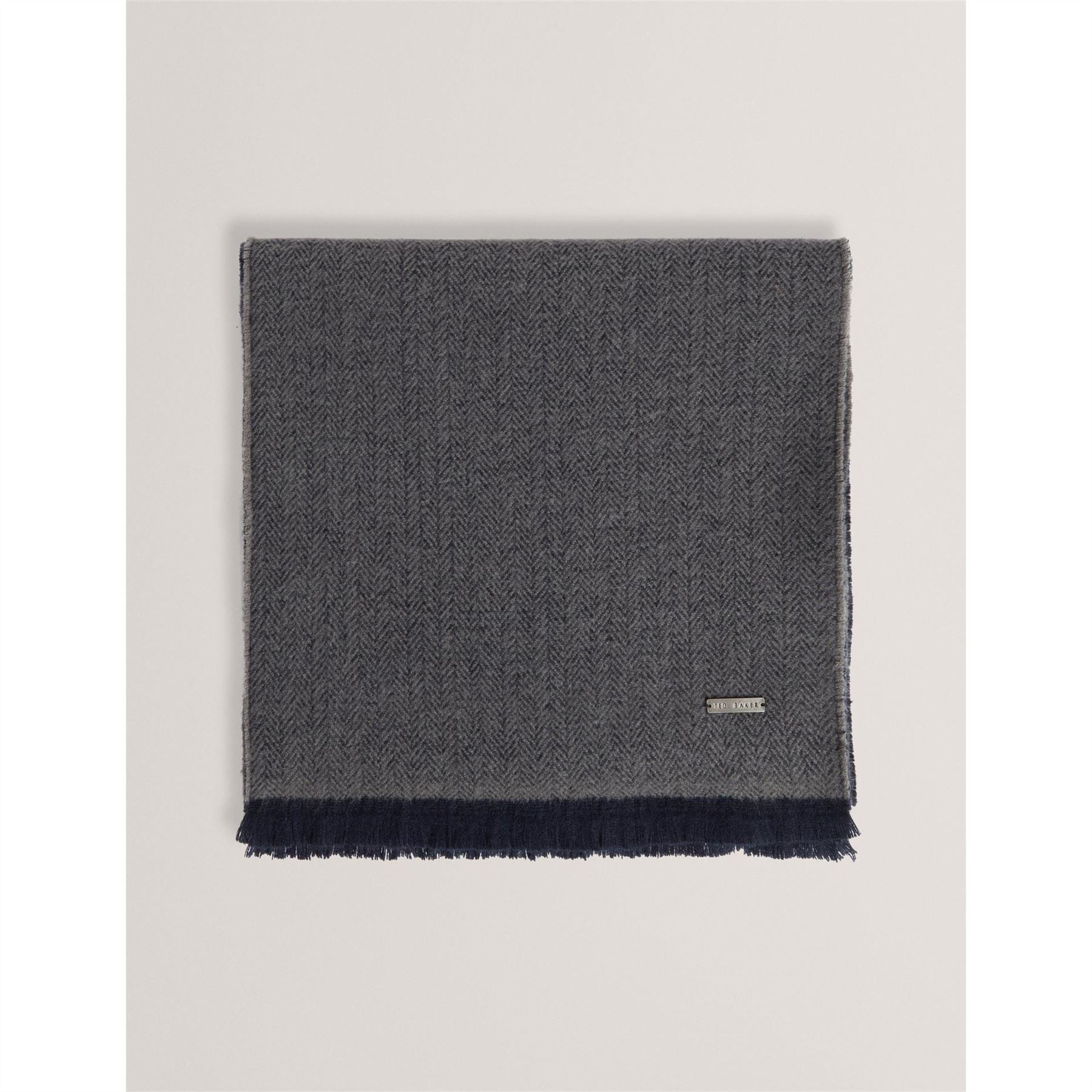Ted Baker Herringbone Oblong Scarf with Logo