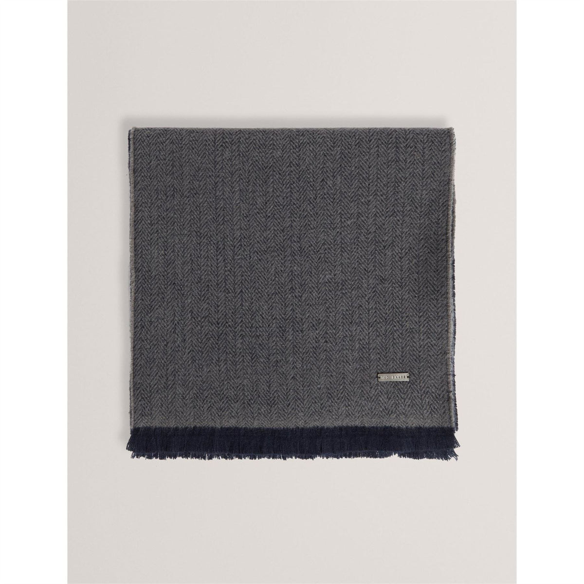 Ted Baker Herringbone Oblong Scarf with Logo