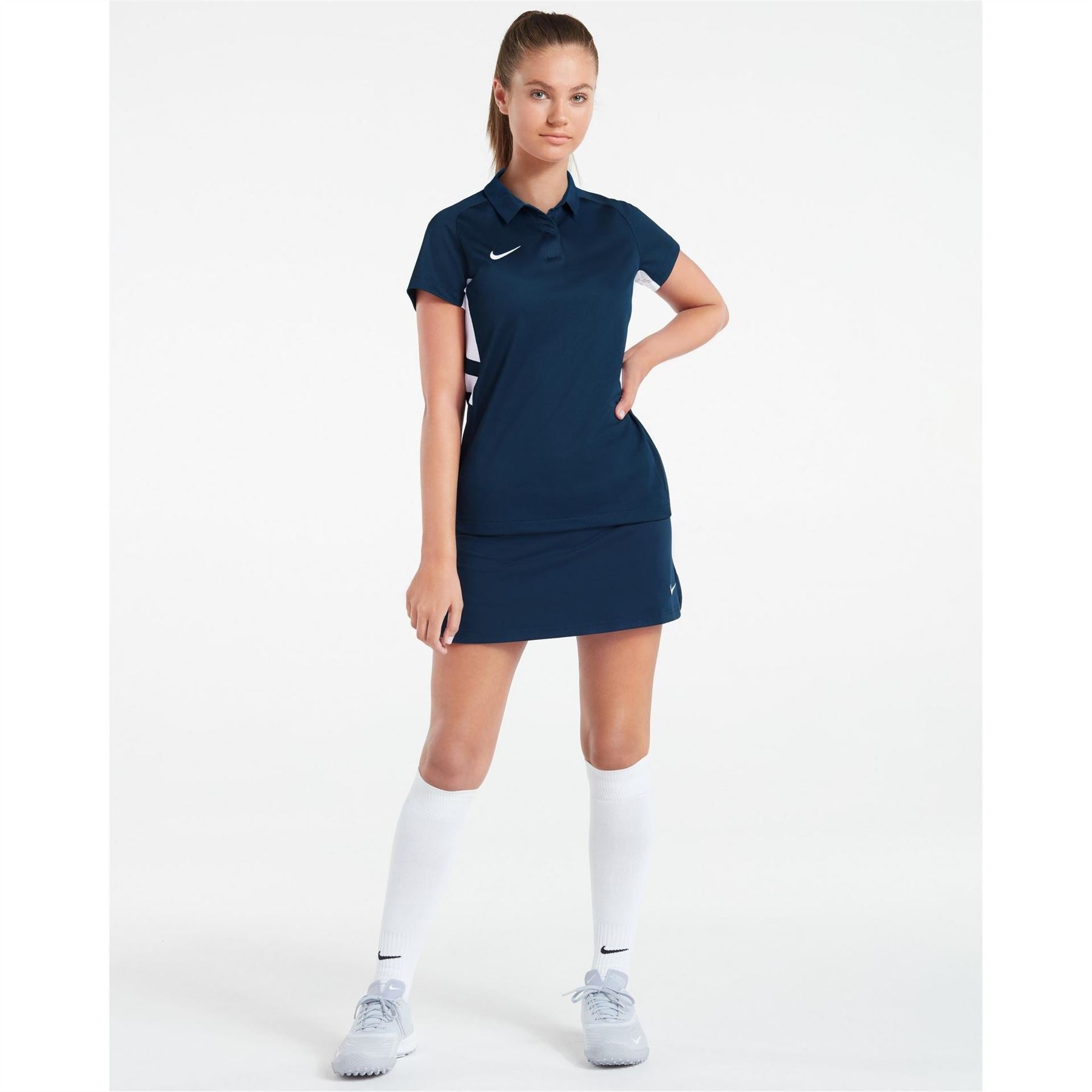 Nike Collared Neck Raglan Short Sleeve Polo Shirt