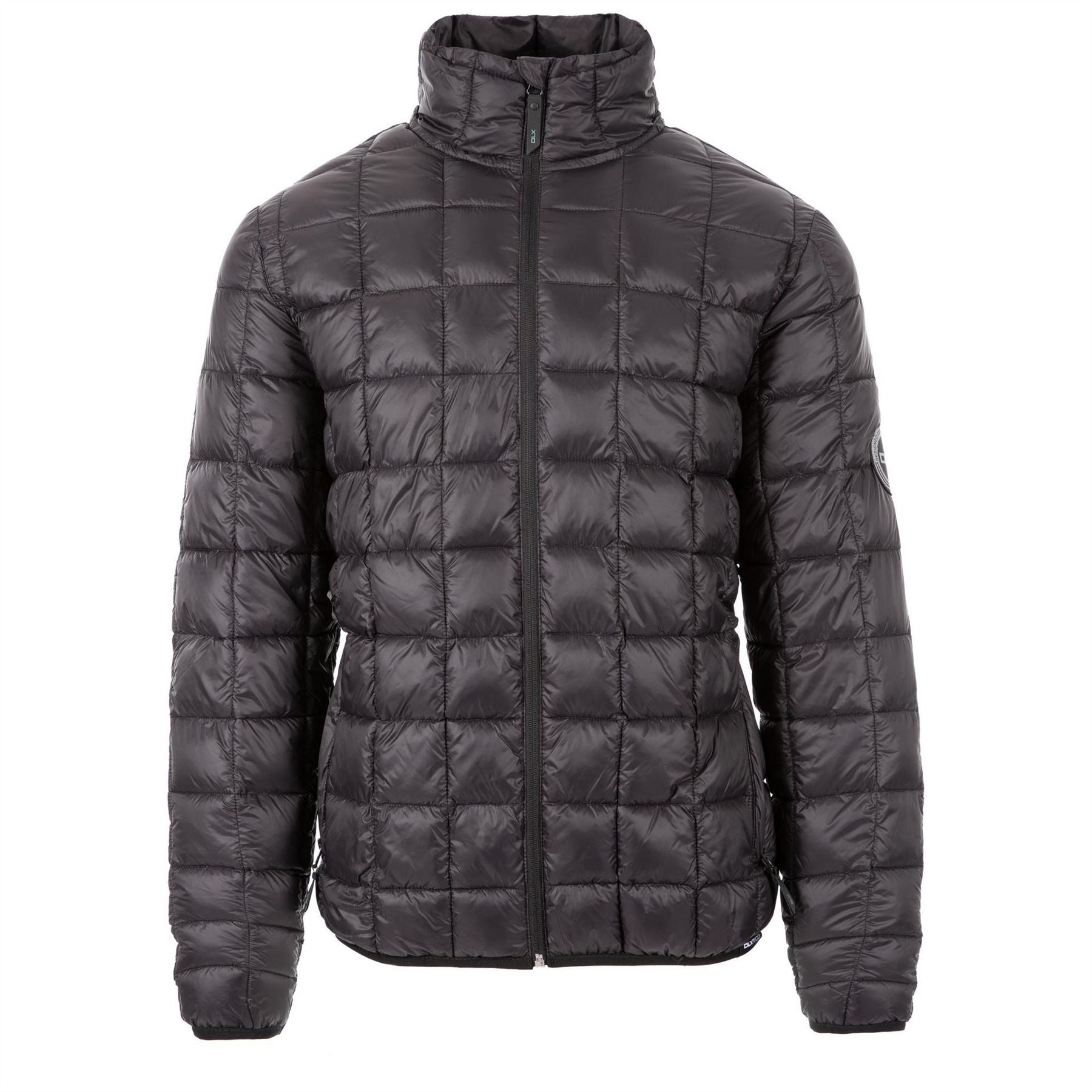 DLX Asher Solid Patterned Ribbed Cuff Puffer Jacket