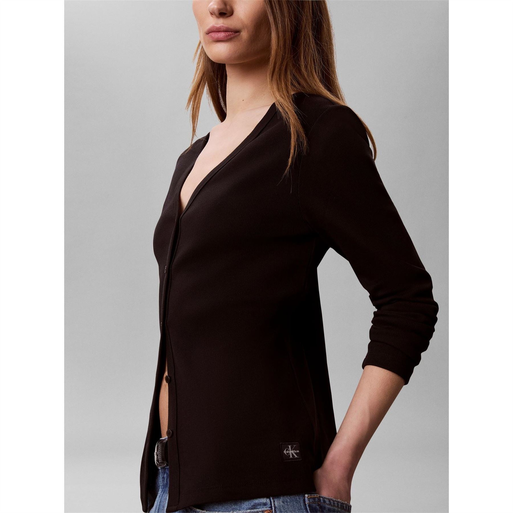 Calvin Klein Jeans V-Neck Long Sleeve Regular Fit Sweater