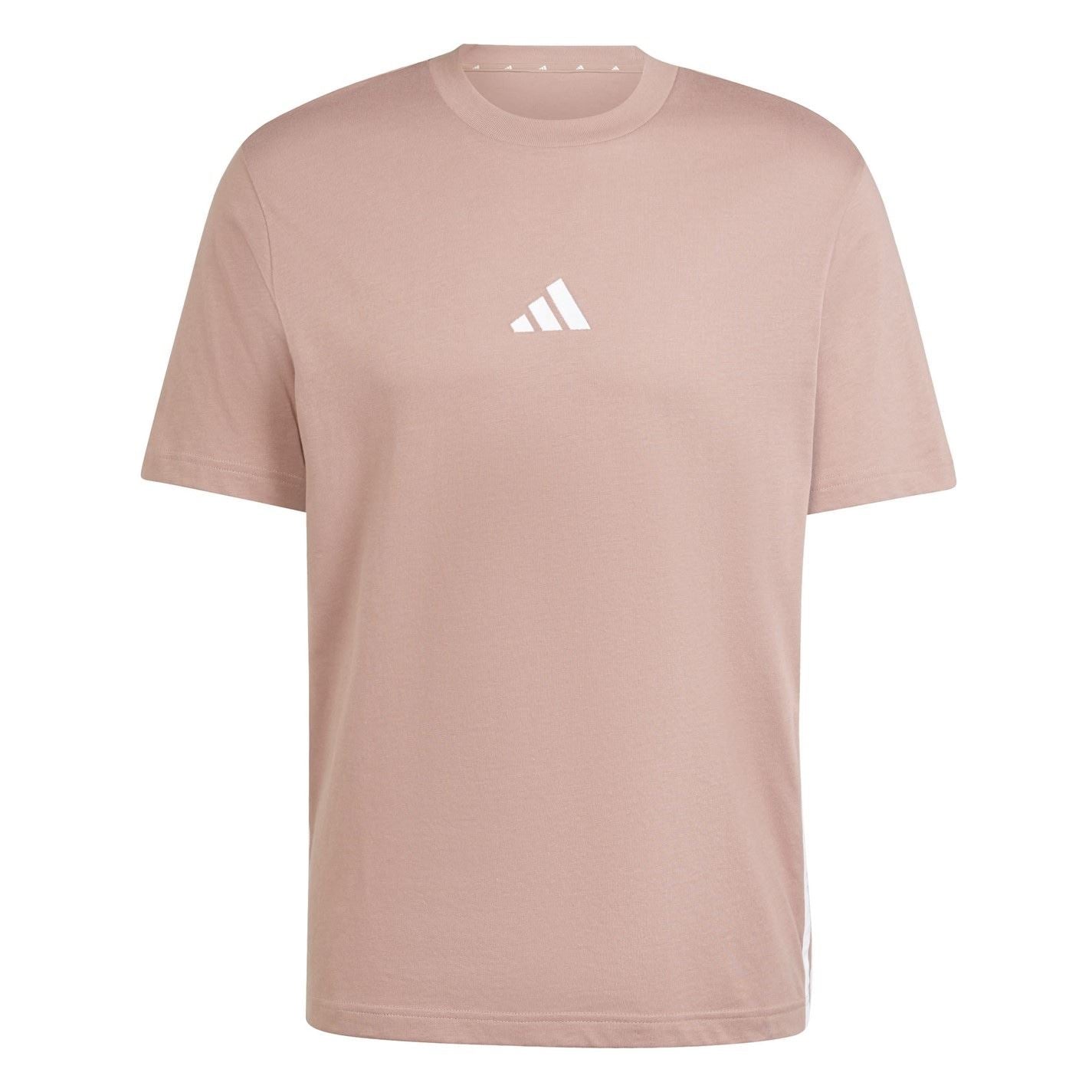 adidas Mens Essential Three Stripes Single Jersey Tee