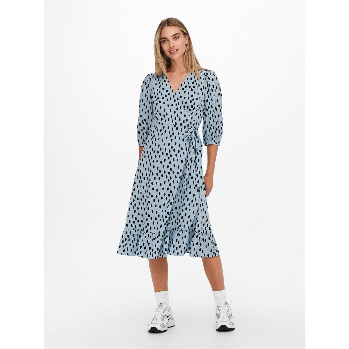 Only Olivia V-Neck Midi Wrap Dress
