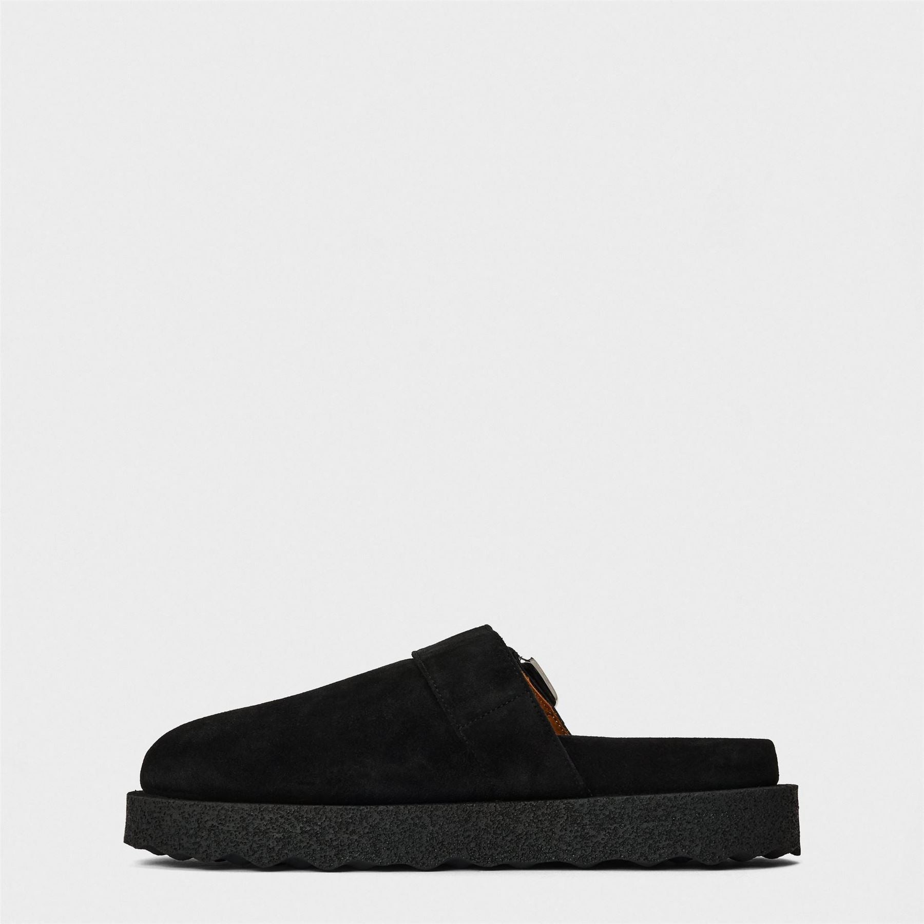 Off White Block Heel Closed Toe Shuv Clogs