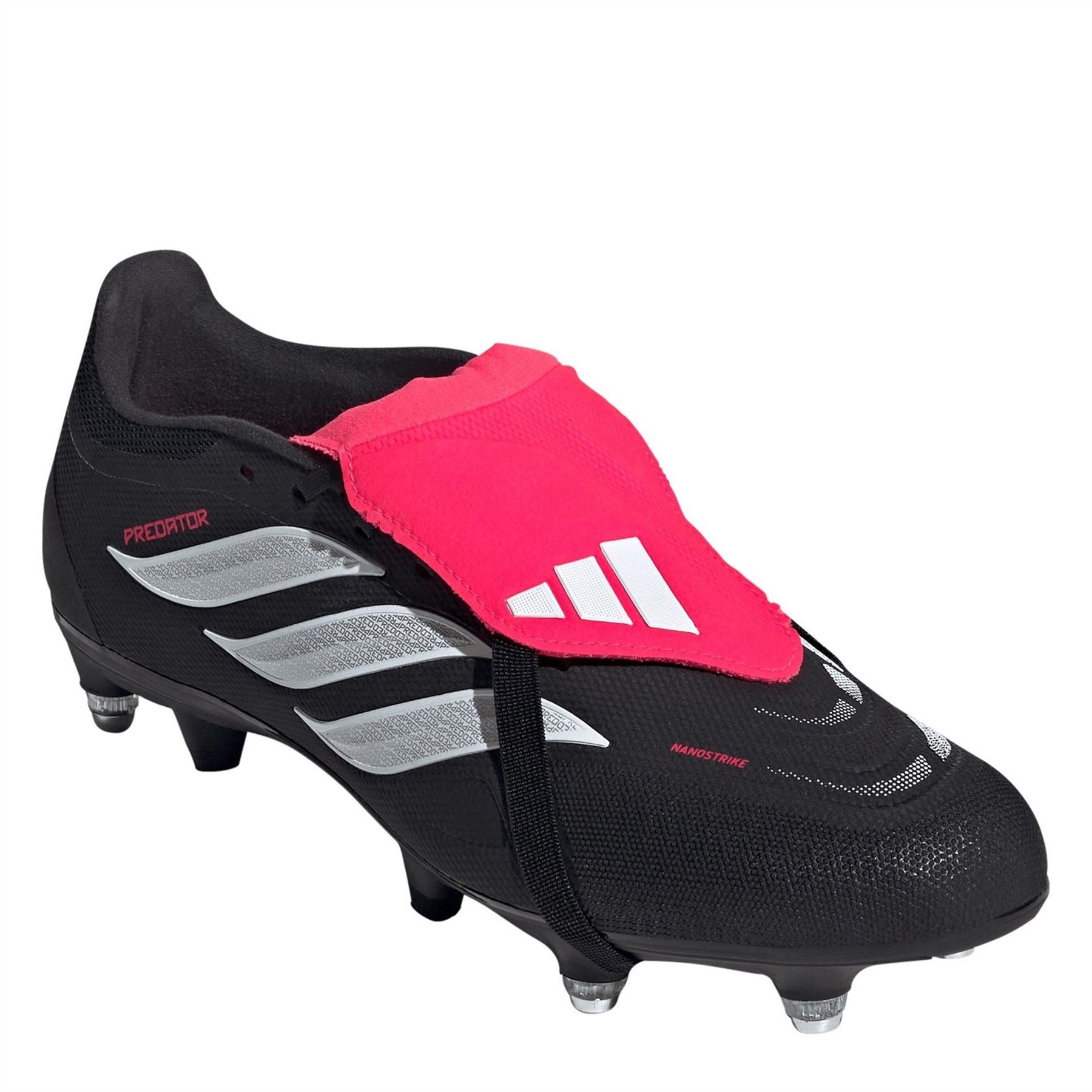 adidas Mens Predator Fold Over Tongue Academy Soft Ground Football Boots
