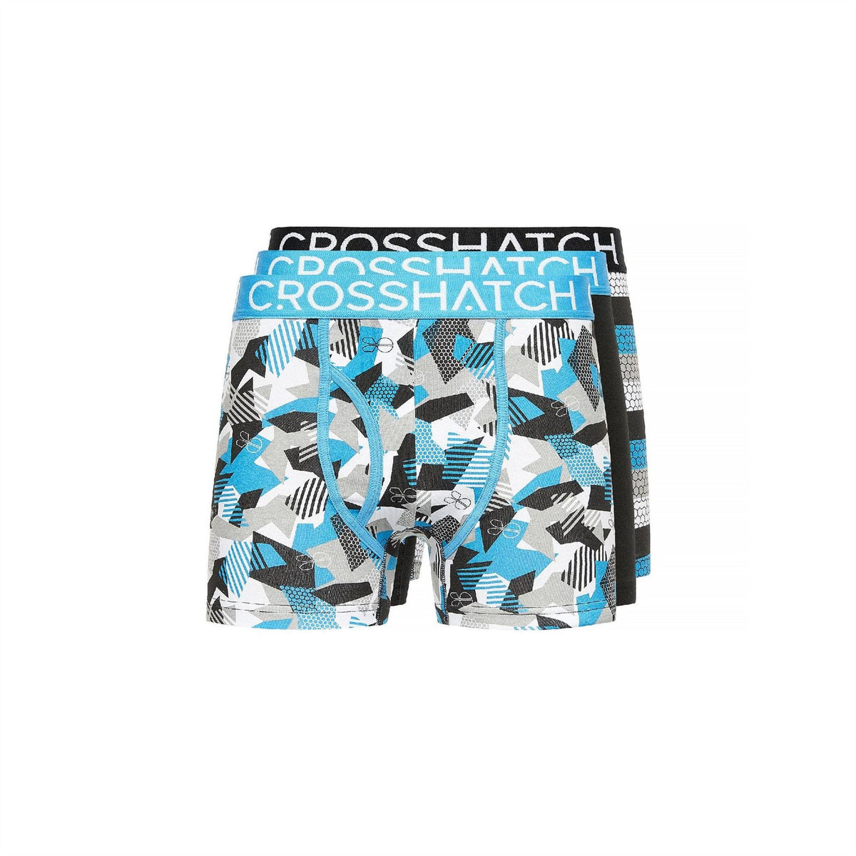 Crosshatch Crystaline Geometric Patterned Boxer Brief