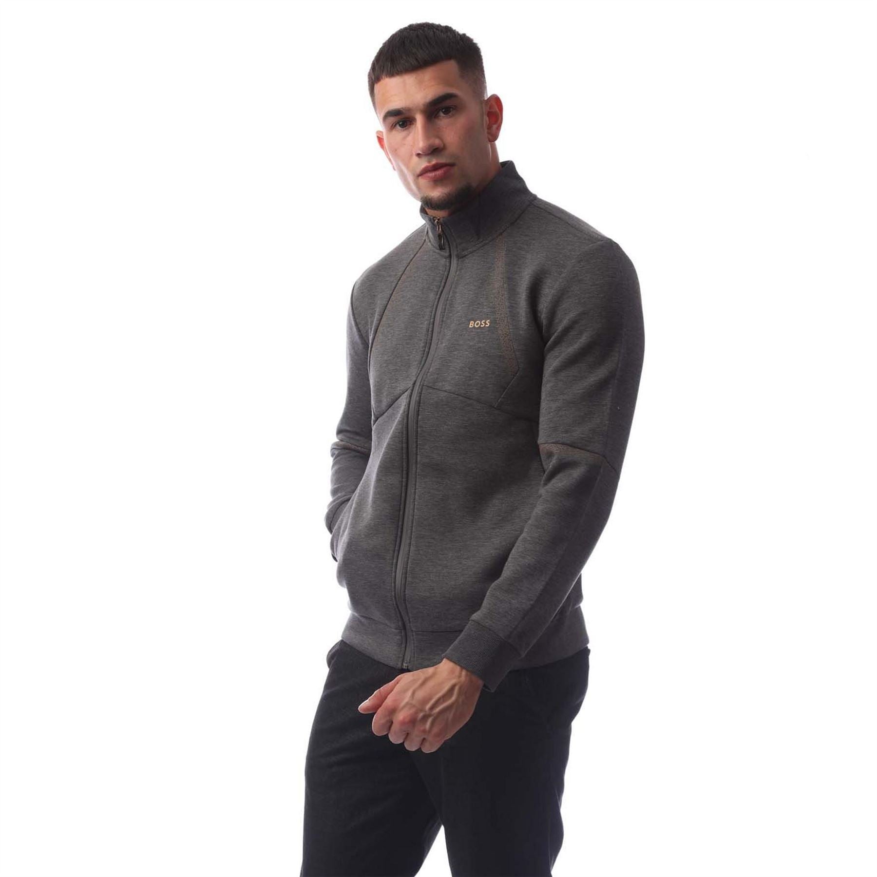 Boss Zip Neck Funnel Sweatshirt