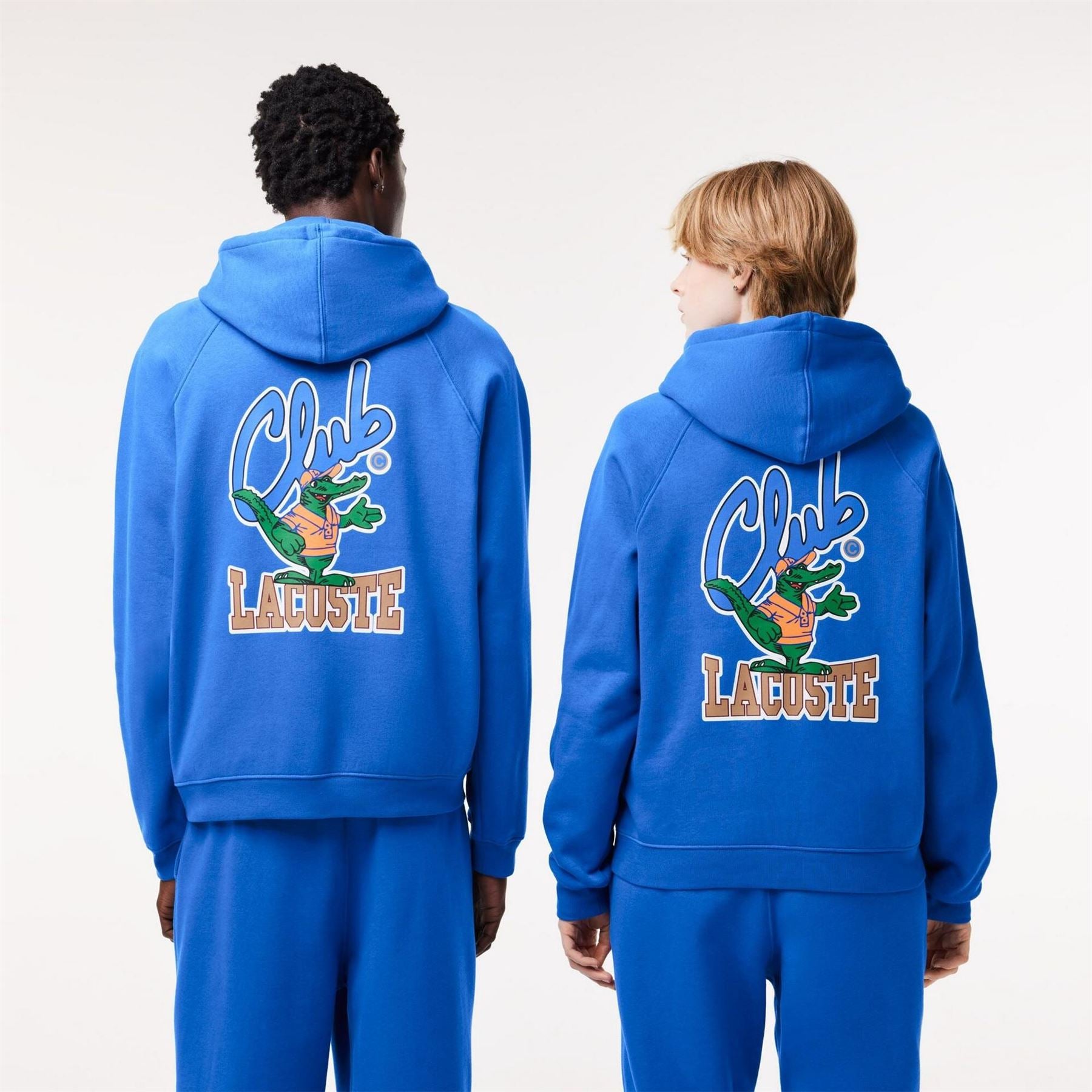 Lacoste Embroidered Crocodile Print Raglan Sleeve Hooded Sweatshirt