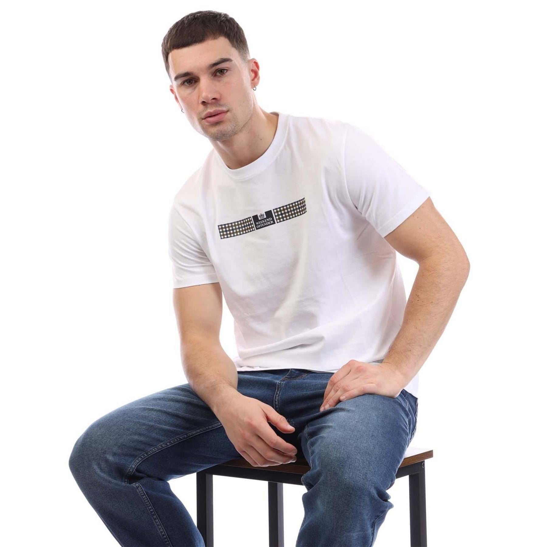 Weekend Offender Shareck Check T Shirt