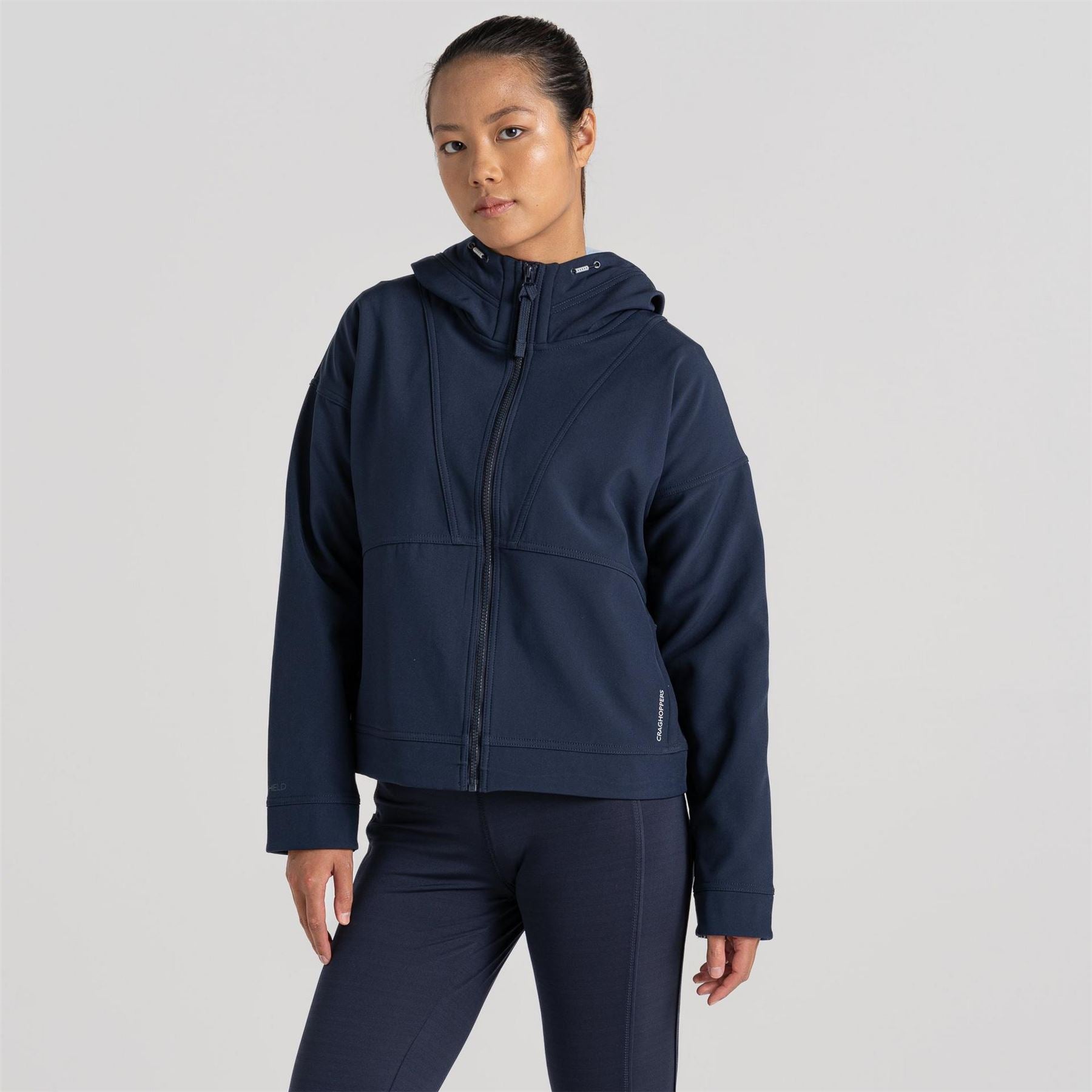 Craghoppers Tyra Hooded Ribbed Cuff Fleece Jacket