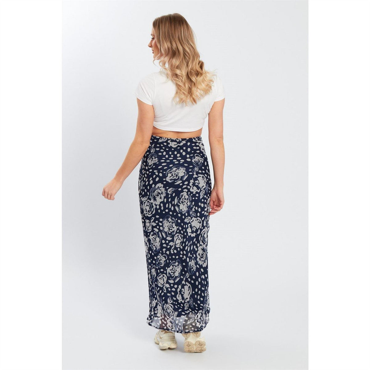 Influence Bias Floral Patterned Maxi Skirt
