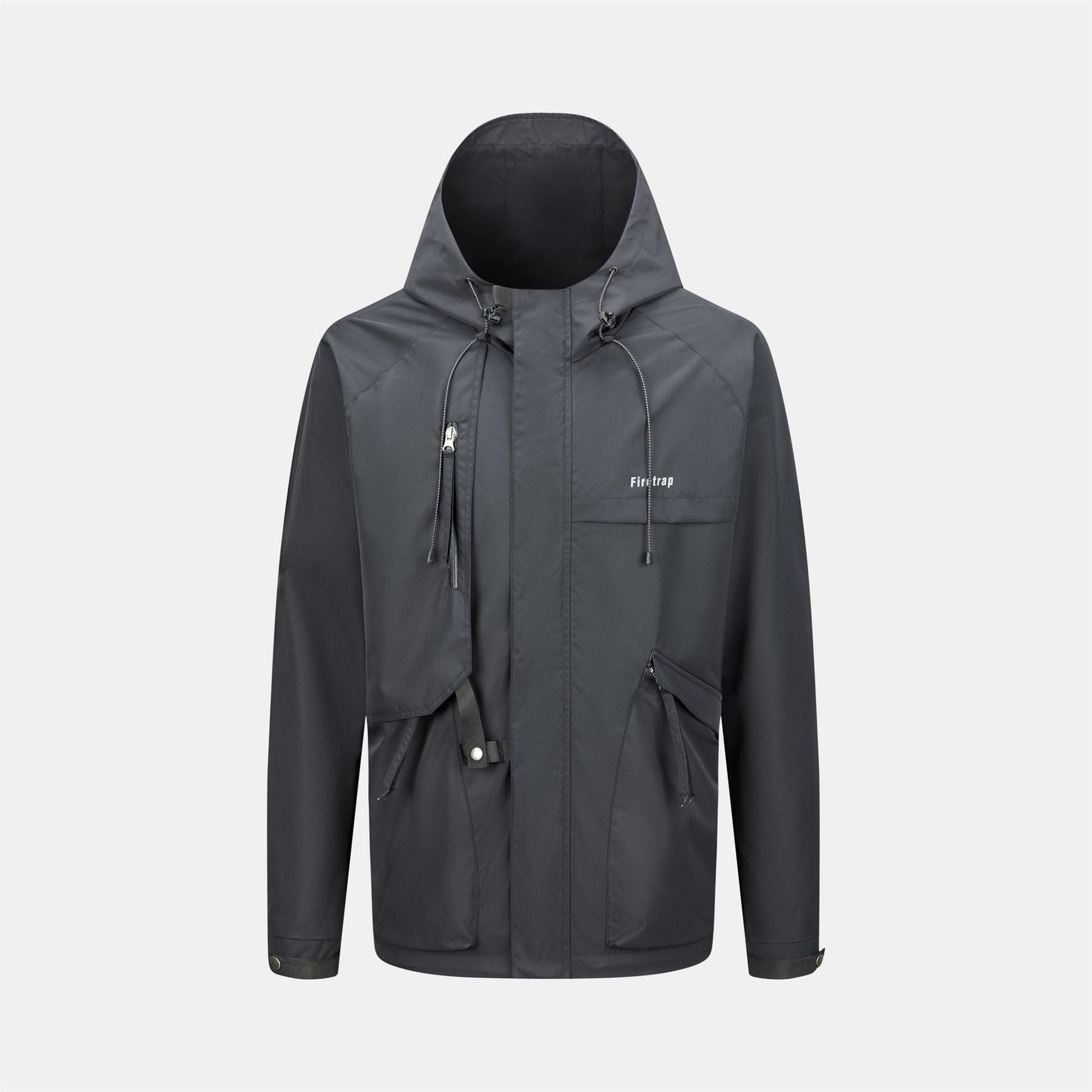 Firetrap Windproof Full Zip Hooded Rain Anorak