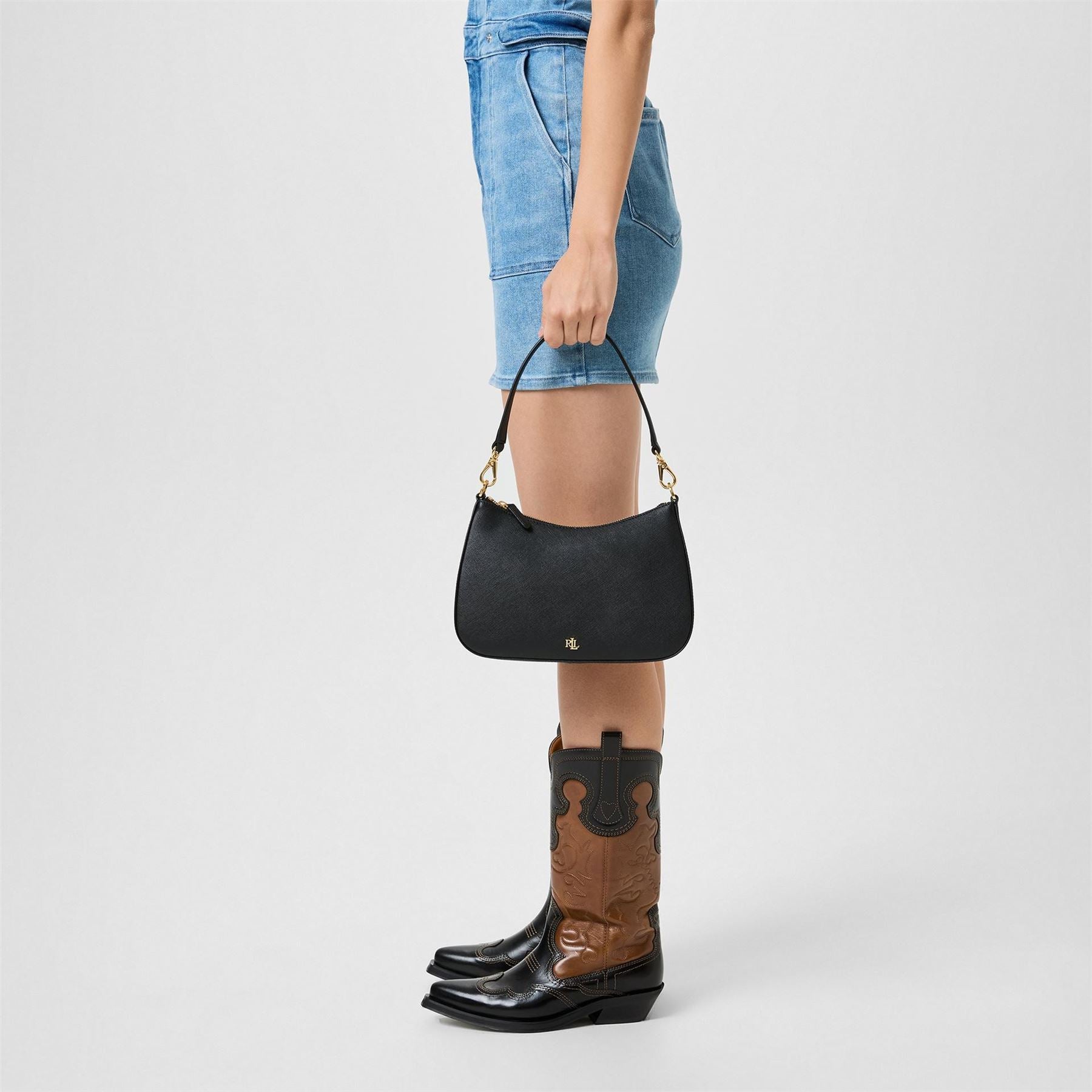 Lauren by Ralph Lauren Danni Leather Shoulder Bag