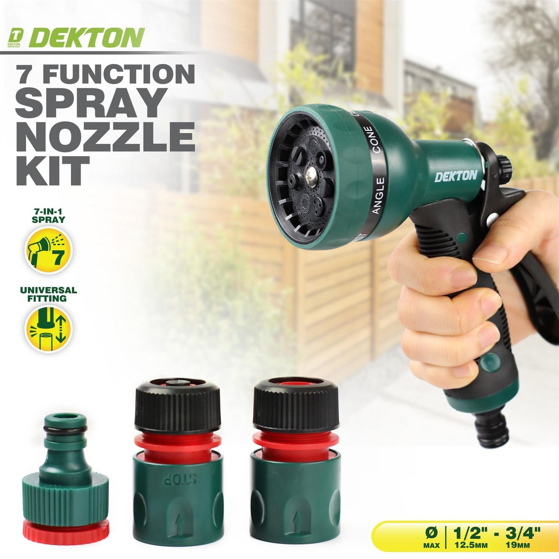 Dekton Function Spray Gun Kit With Hose Adapters