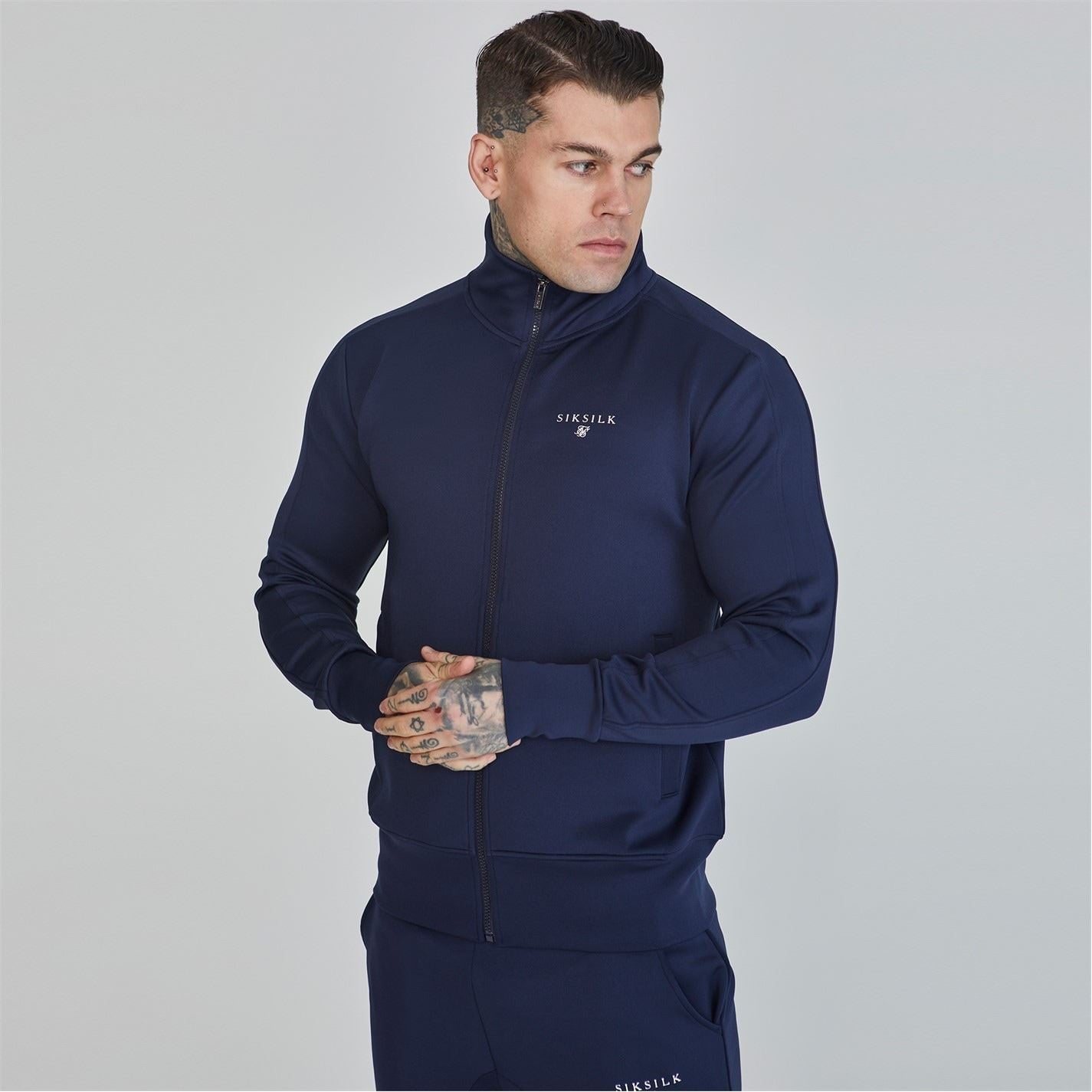 SikSilk Mens Tracksuit Top