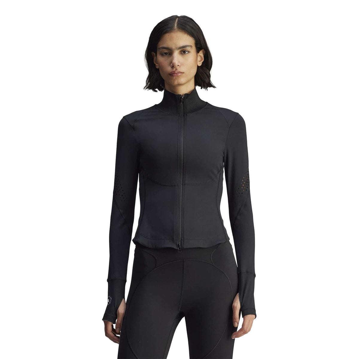 adidas by Stella McCartney Funnel Neck High Collar Long Sleeve Raglan Athletic Top