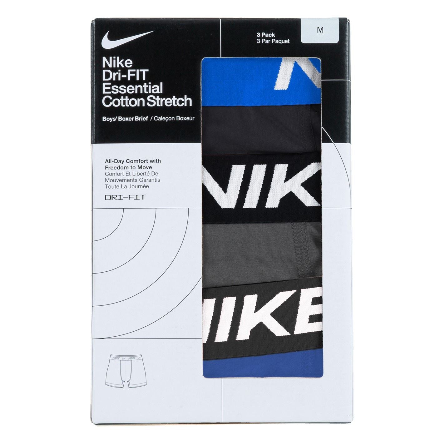 Nike Cotton Boxer Brief 3 Pack Boys