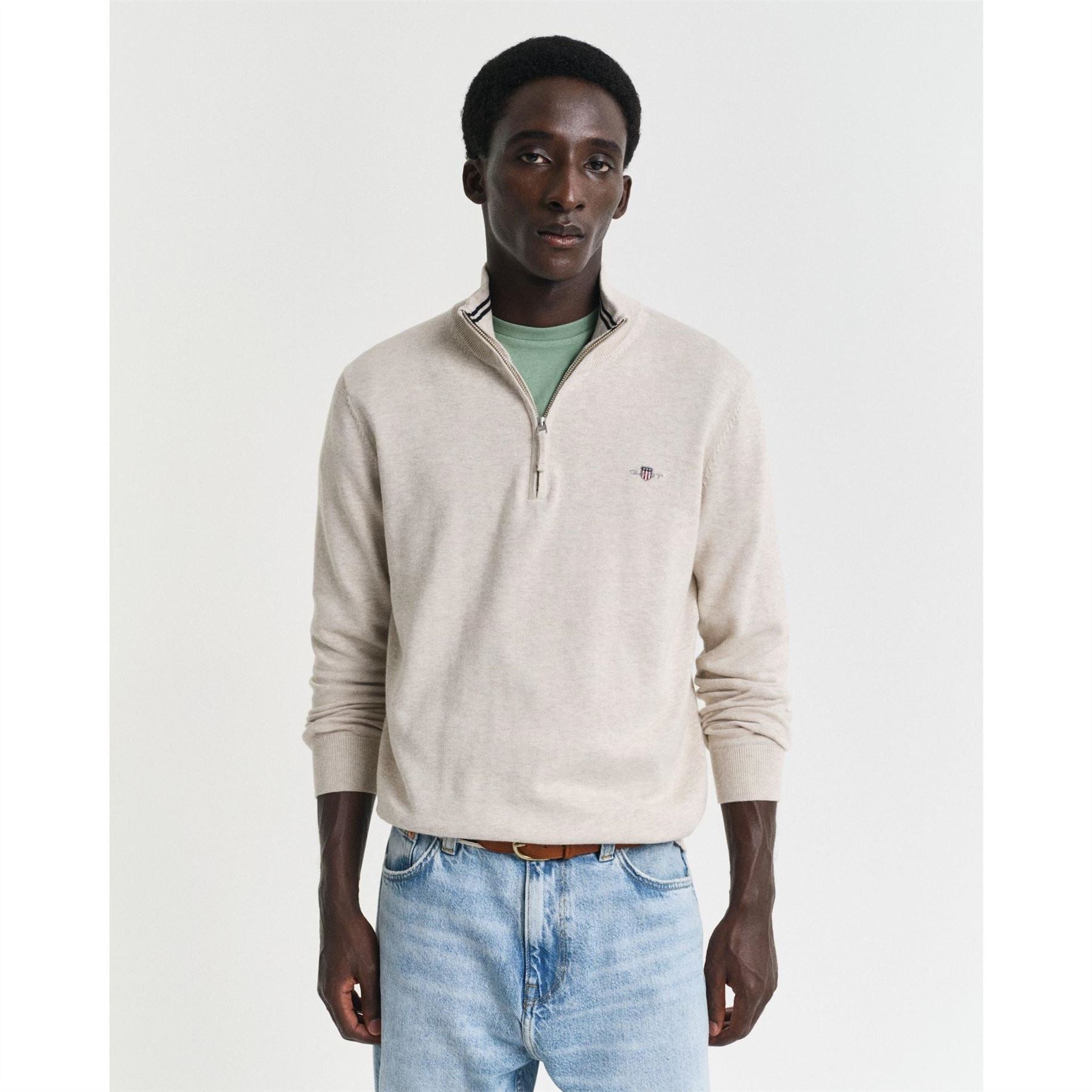 Gant Cotton Half Zip Sweater