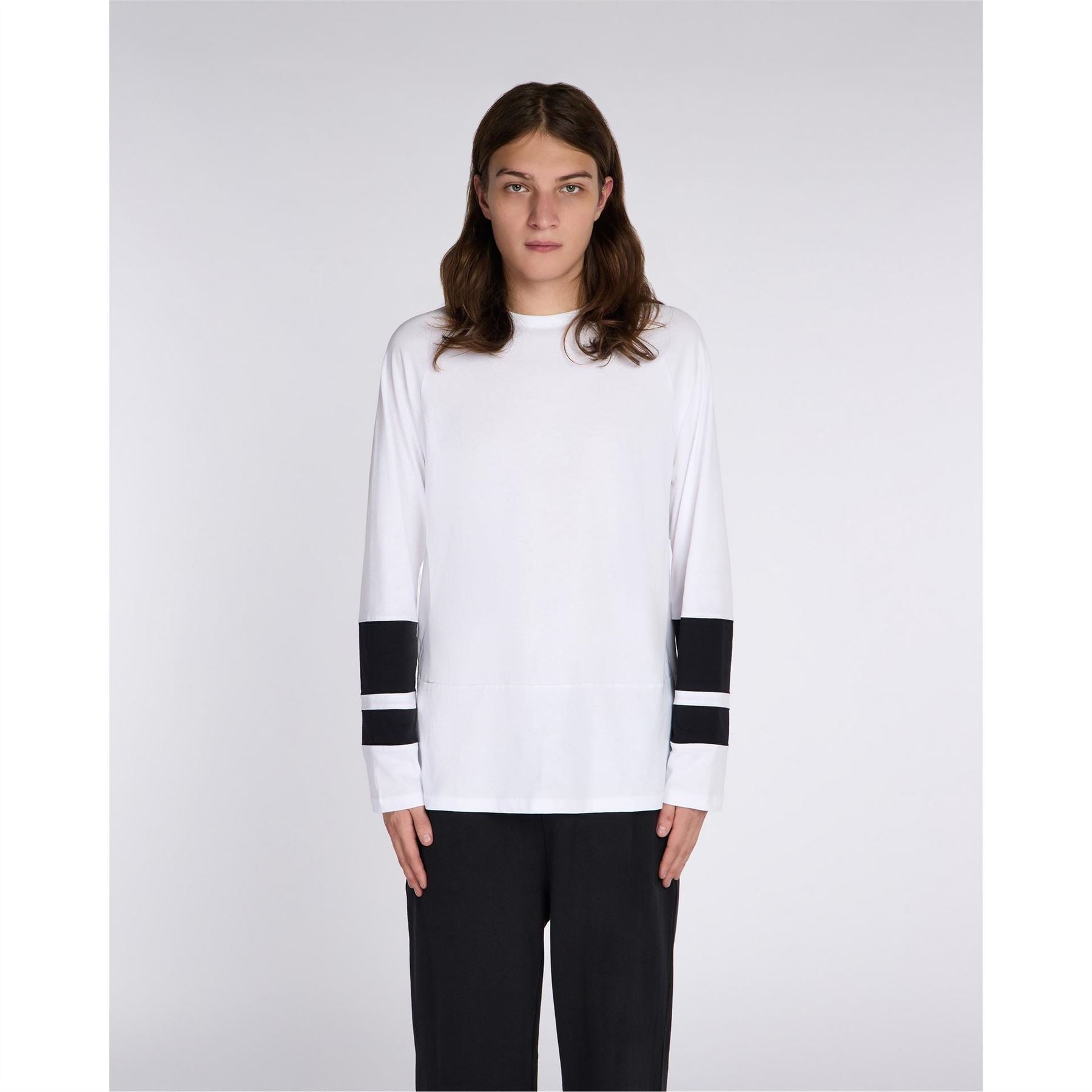 No Fear Crew Neck Long Sleeve Baseball T-Shirt